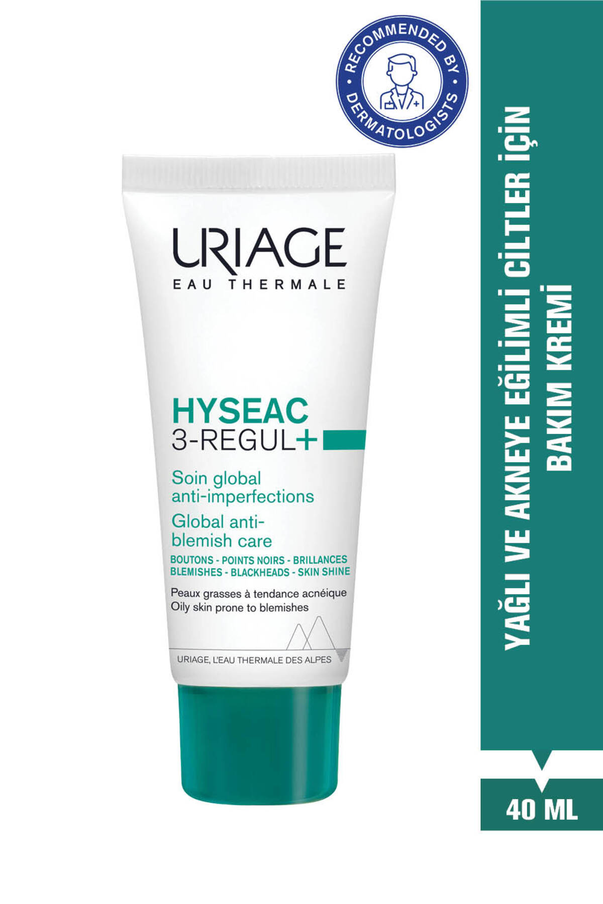 Uriage HYSEAC 3-Regul + Akneye Eğilimli Ciltler İçin Leke ve Siyah Nokta Oluşumunu Önleyen Krem 40 ml