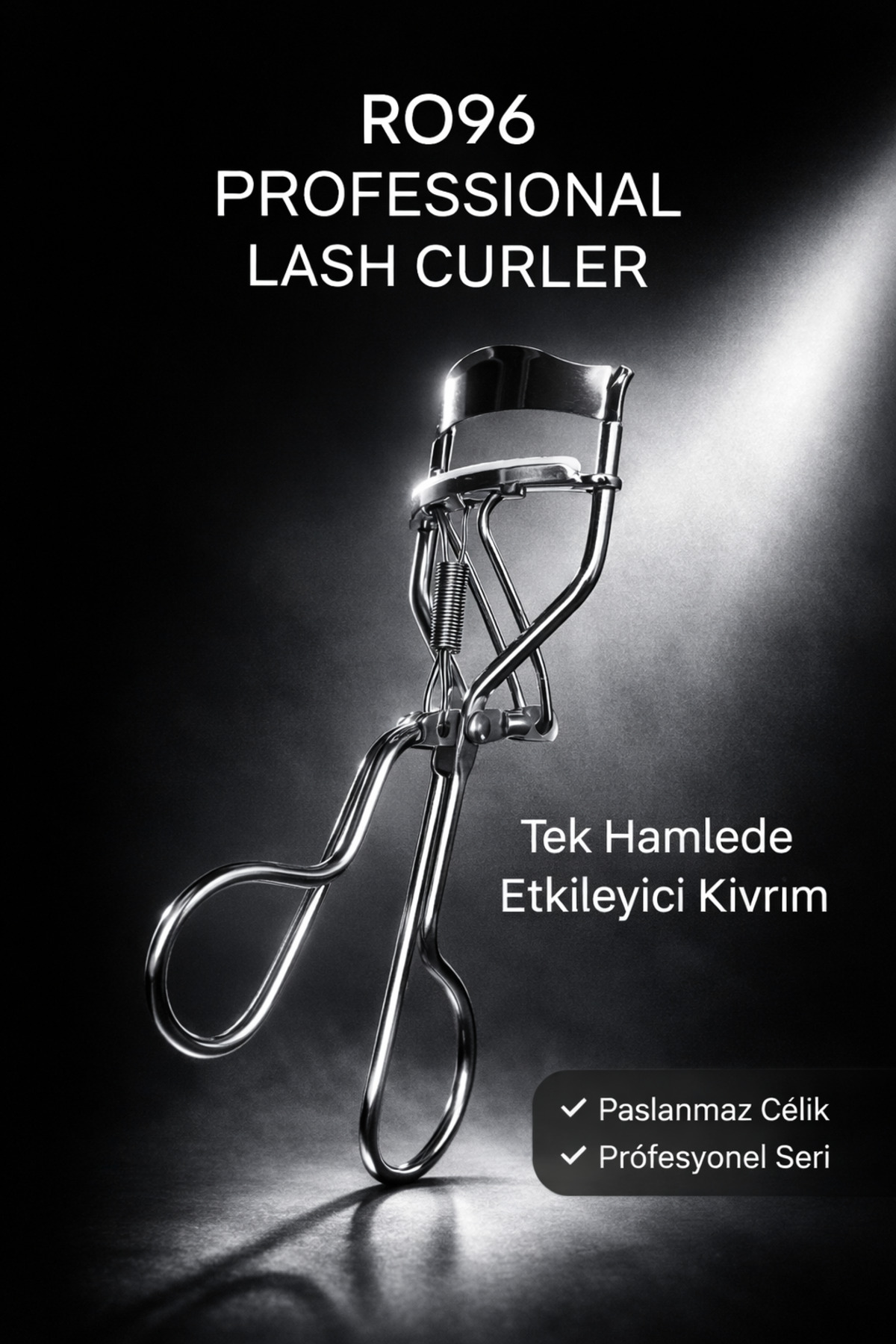 RO96 Roninetysıx RO96 Profesyonel Kirpik Kıvırıcı Paslanmaz Çelik, Dayanıklı, Uzun Süre Kalıcı Kıvrım