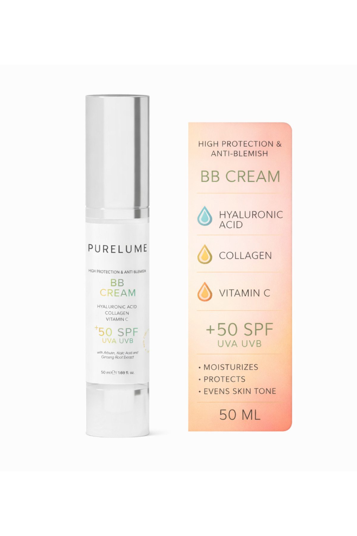 Pure Lume Purelume BB Krem Cilt Tonu Eşitleyici 50+ Spf 50 ml