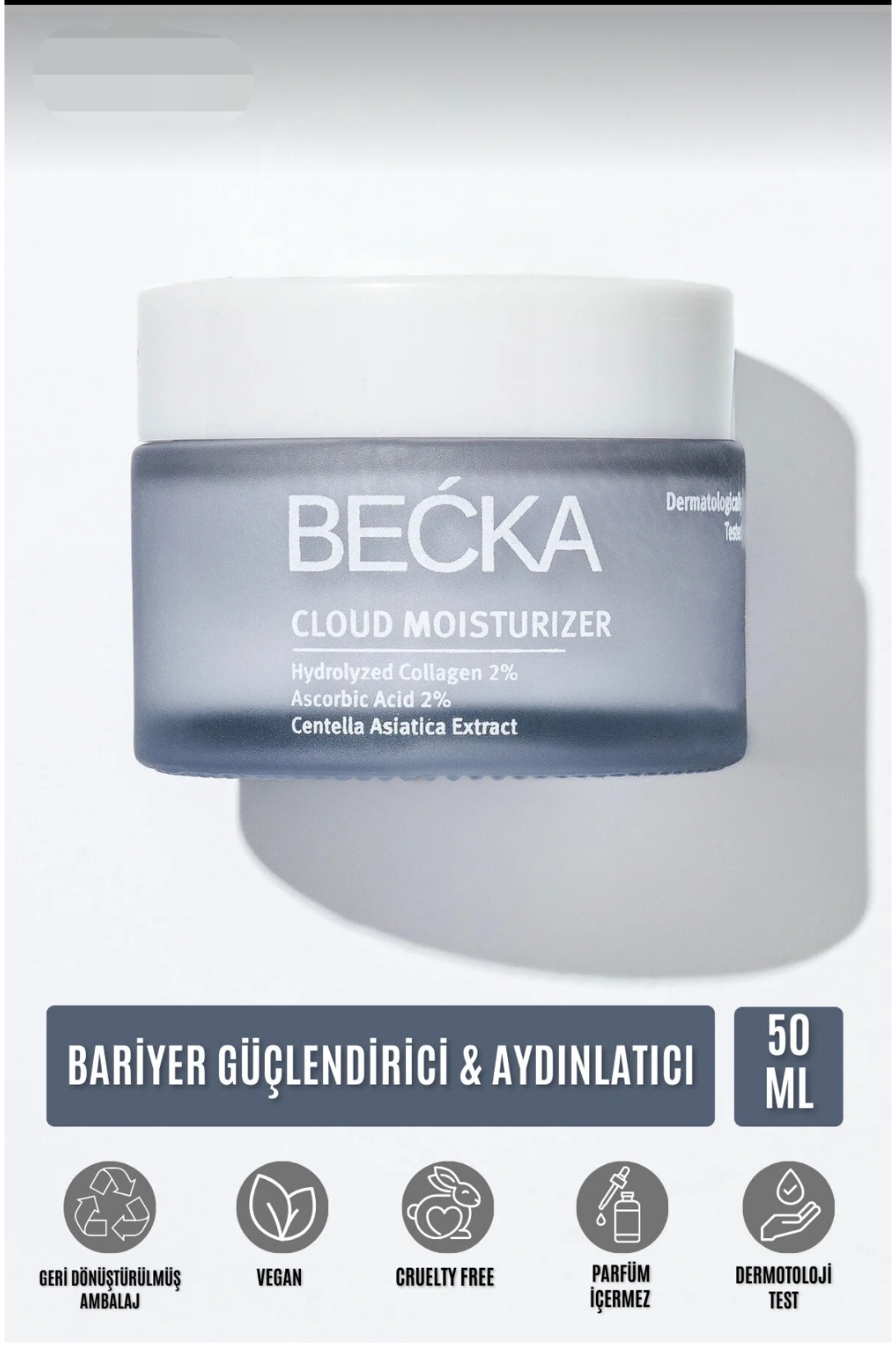 . Cloud Moisturizer, Hassas Ciltler için Nemlendirici Yüz Kremi, 50 ml