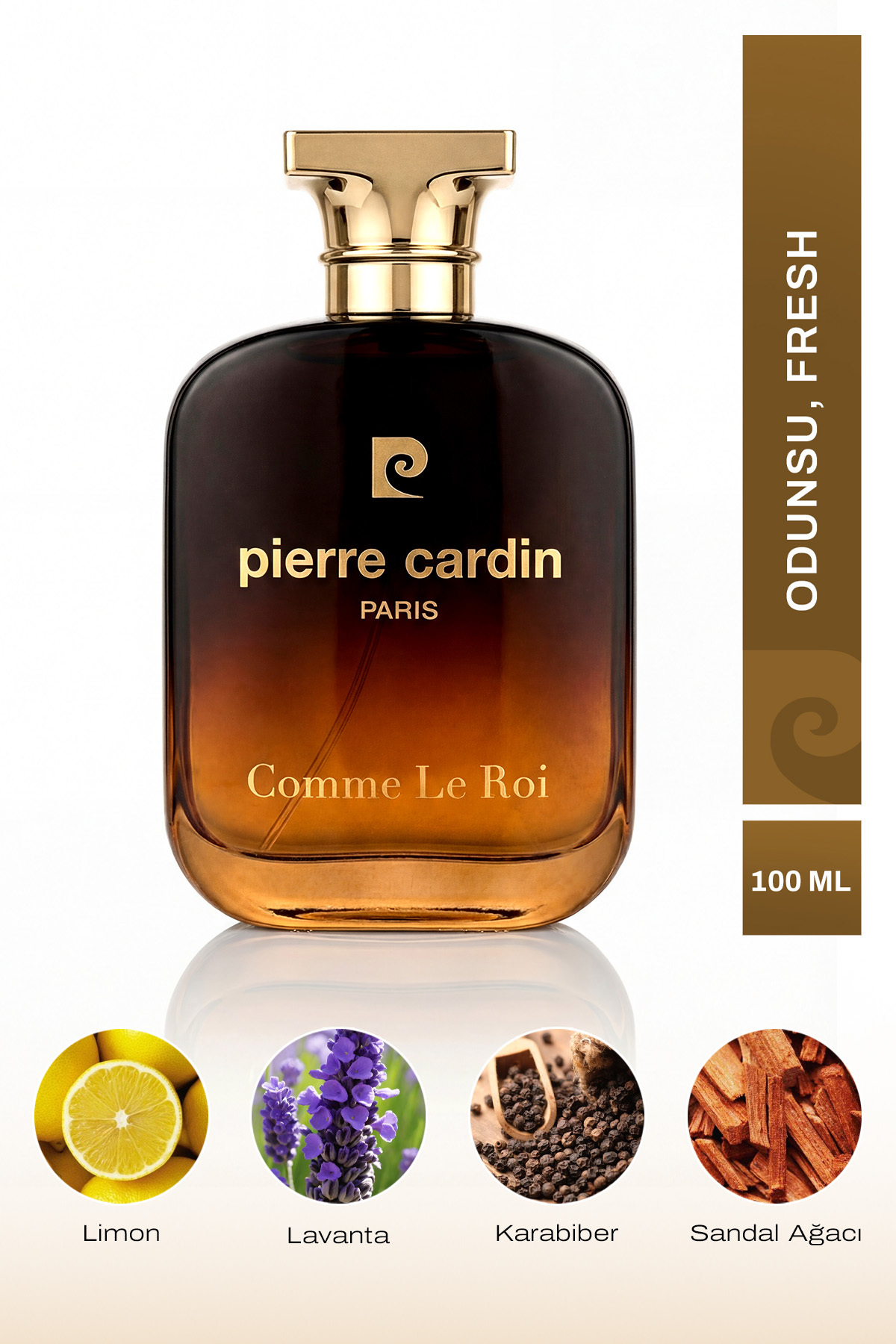 Pierre Cardin Comme Le Roi EDP Erkek Parfüm 100 ml|Odunsu, Fresh|Biber, Limon, Lavanta, Sedir Ağacı, Kehribar