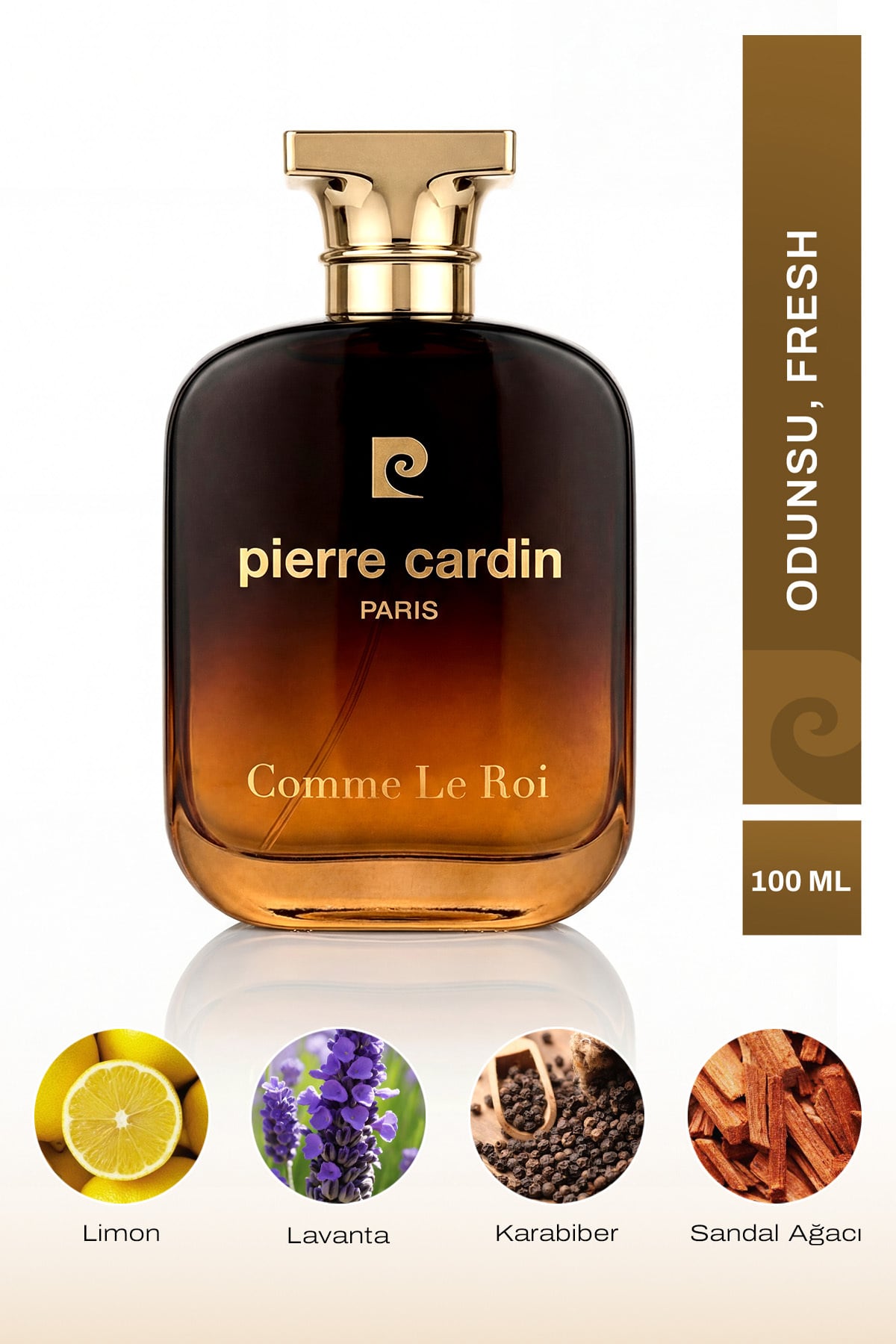 Pierre Cardin Comme Le Roi EDP Erkek Parfüm 100 ml|Odunsu, Fresh|Biber, Limon, Lavanta, Sedir Ağacı, Kehribar