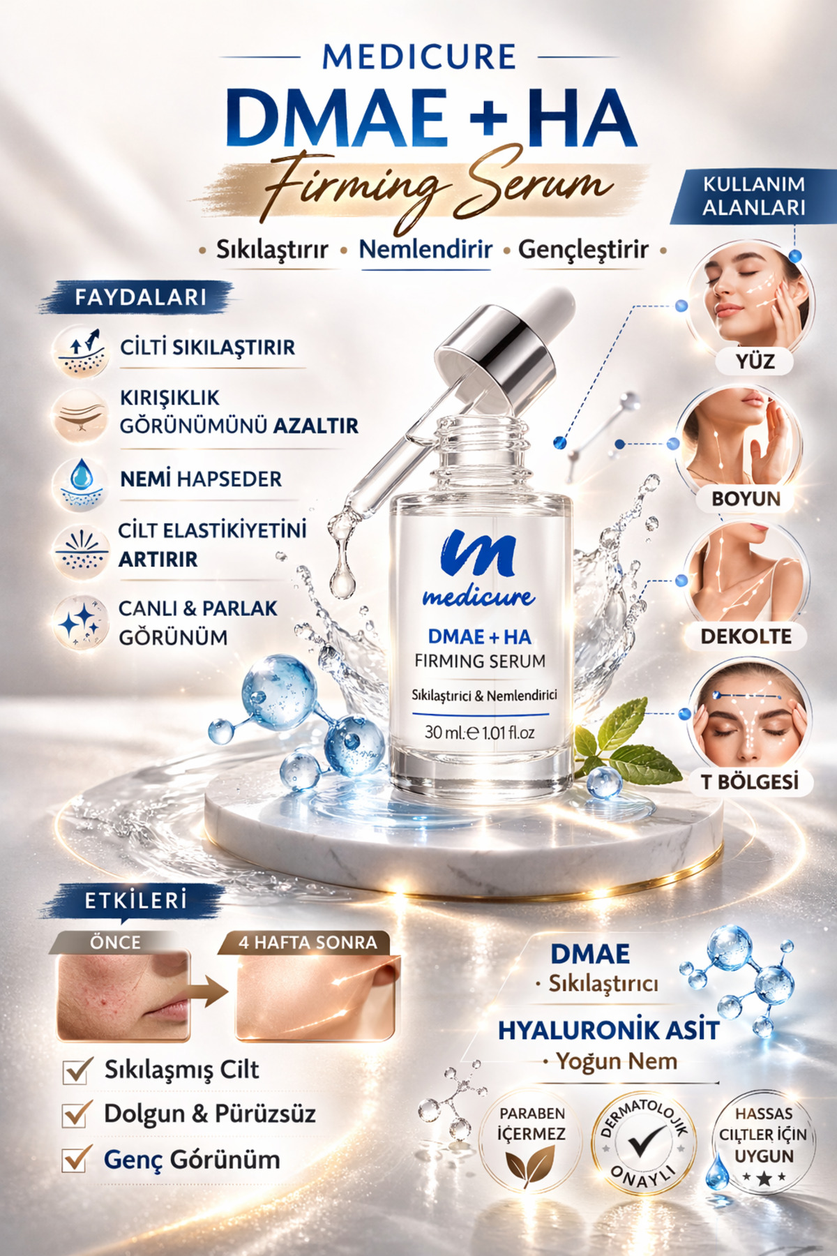 Medicure DMAE + HA Firming Sıkılaştırıcı Serum