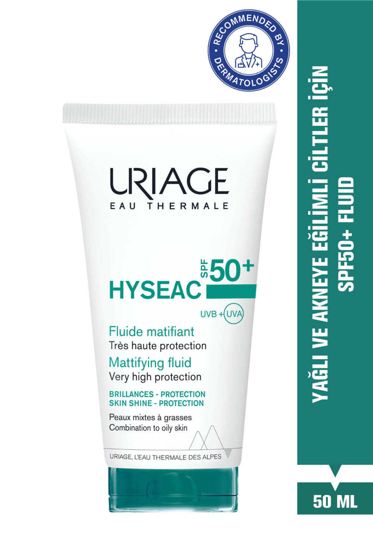 Uriage HYSEAC Akneye Eğilimli Ciltler İçin SPF50+ Güneş Koruyucu Fluid 50 ml