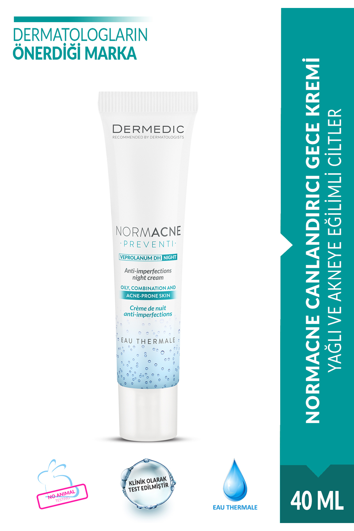 DERMEDIC Normacne Canlandırıcı Gece Kremi 40ml
