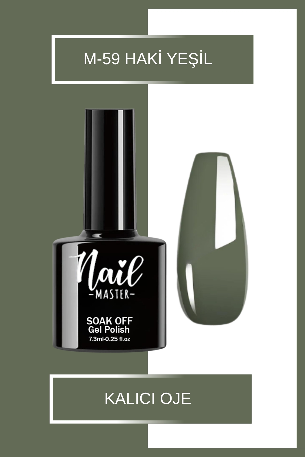 Nail Master M59 Kalıcı Oje 7,3ml Haki Yeşil
