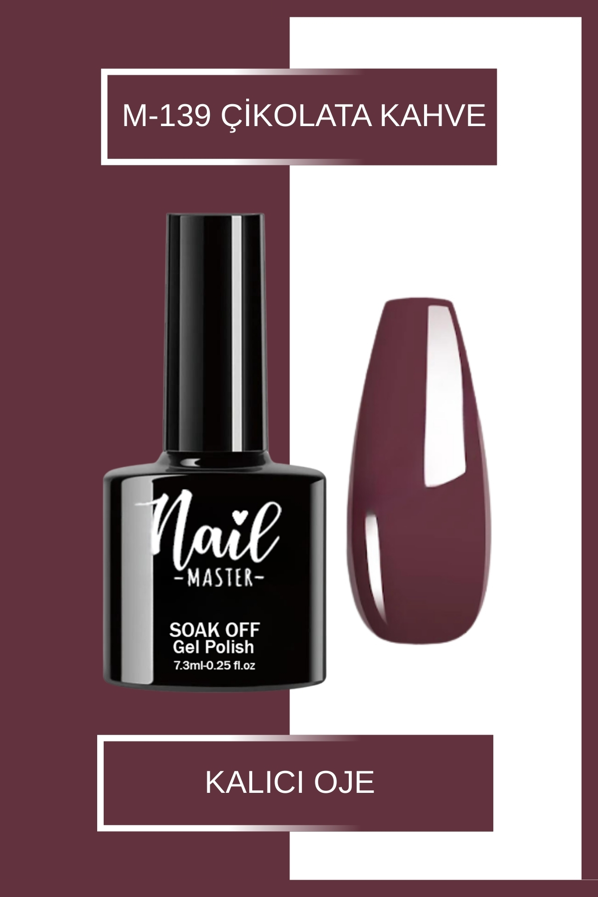 Nail Master M139 Kalıcı Oje 7,3ml Çikolata Kahve