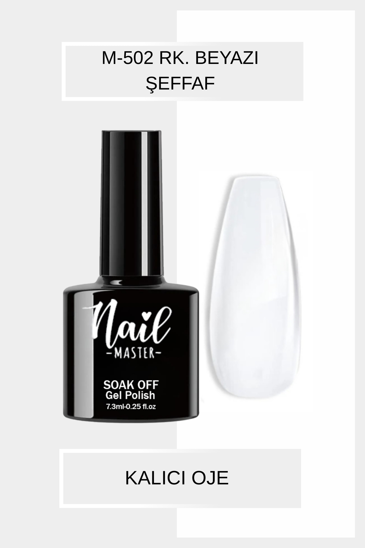 Nail Master M502 Kalıcı Oje 7,3ml Rakı Beyazı Şeffaf