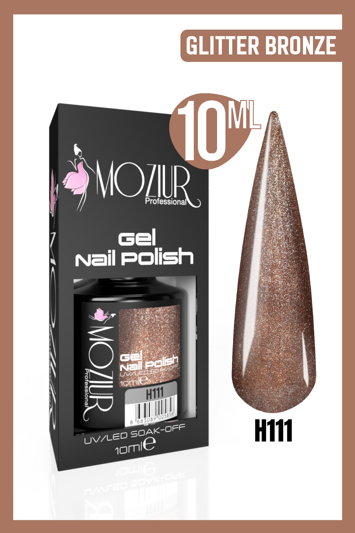 MOZIUR Kalıcı Oje UV Led H111 (IŞILTI SERİSİ) 10ml