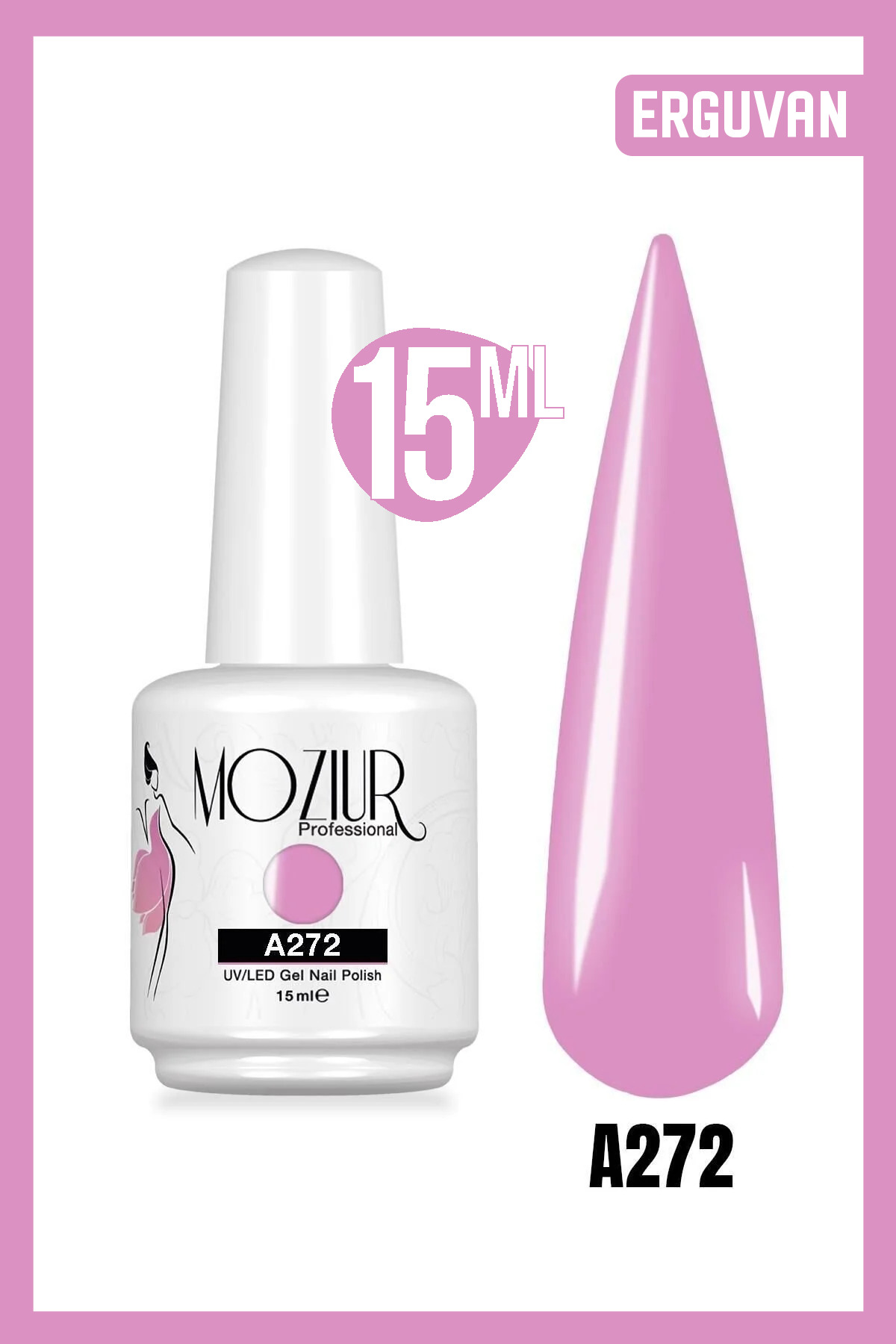 MOZIUR Kalıcı Oje UV Led A272 (MOR SERİSİ) 15ml