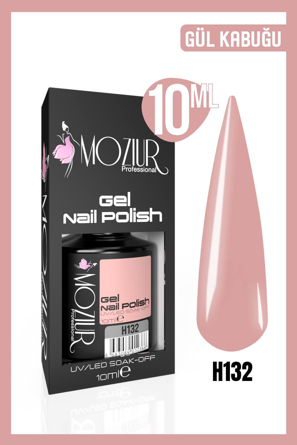 MOZIUR Kalıcı Oje Uv Led H132 (NUDE SERİSİ) 10ml