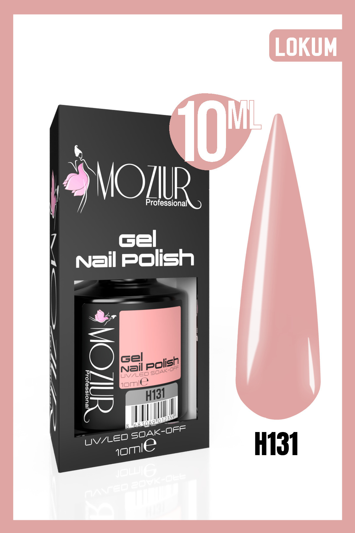 MOZIUR Kalıcı Oje Uv Led H131 (PEMBE SERİSİ) 10ml