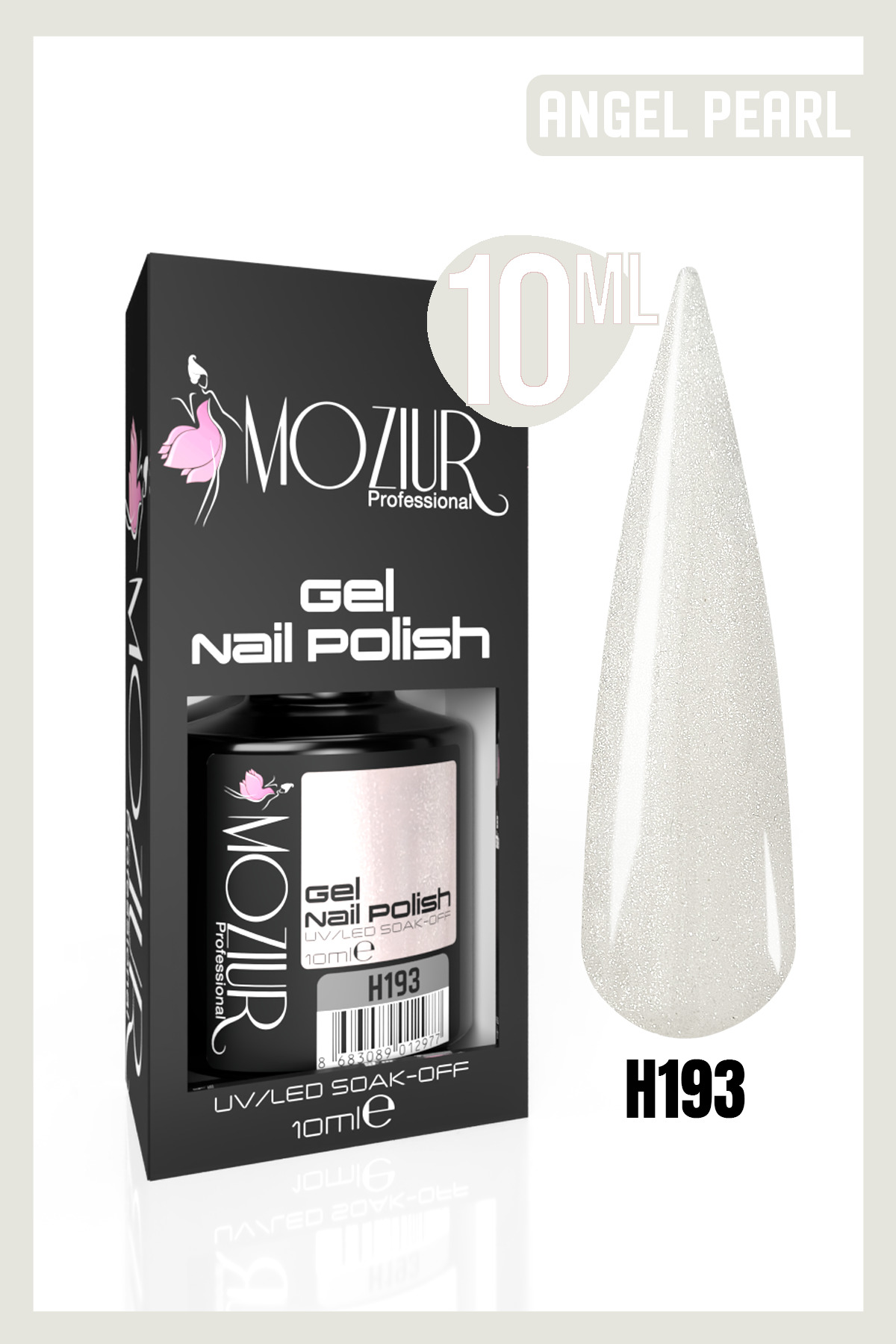 MOZIUR Kalıcı Oje Uv Led H193 (SEDEFLİ SERİ) 10ml