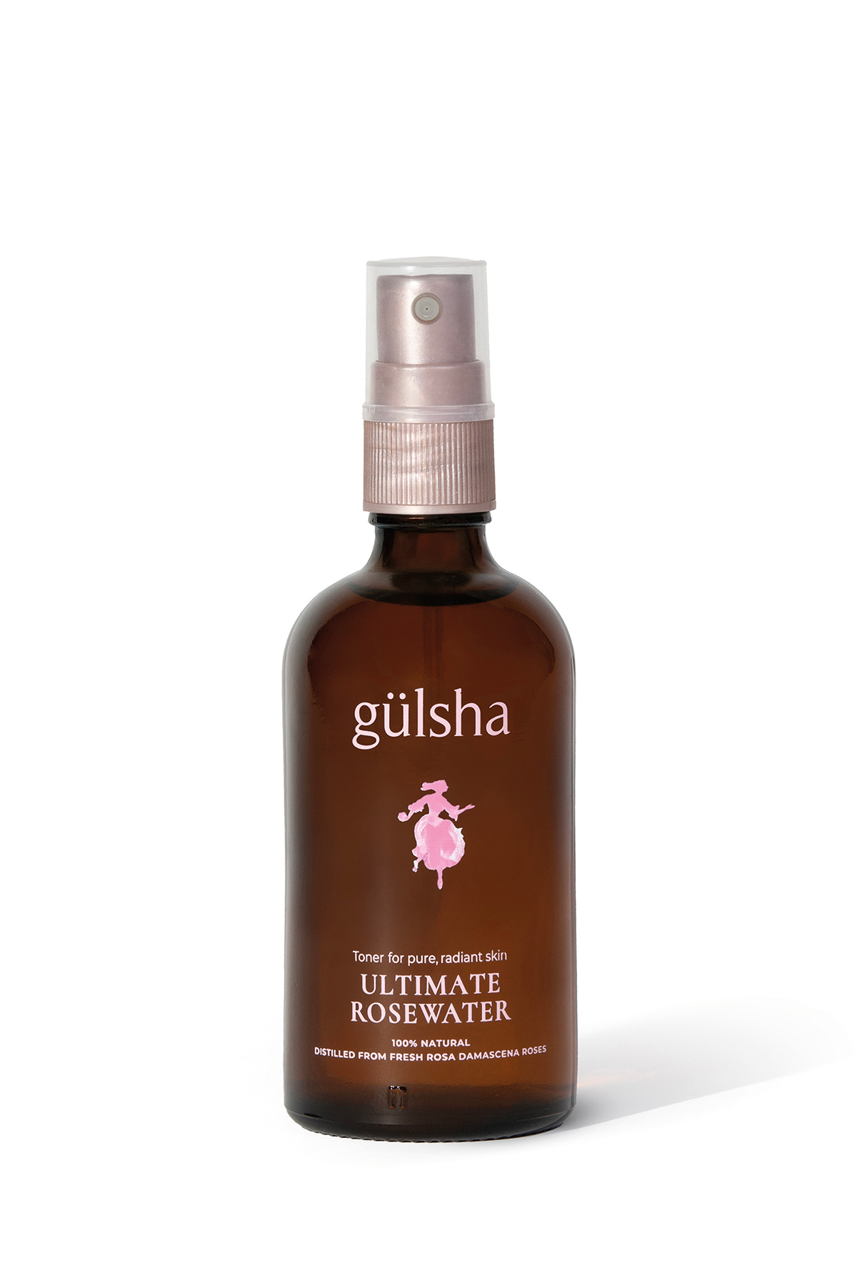 Gülsha Tam Gül Suyu 100 ml – %100 Doğal Gül Suyu, Yatıştırıcı & Nemlendirici Yüz Toniği