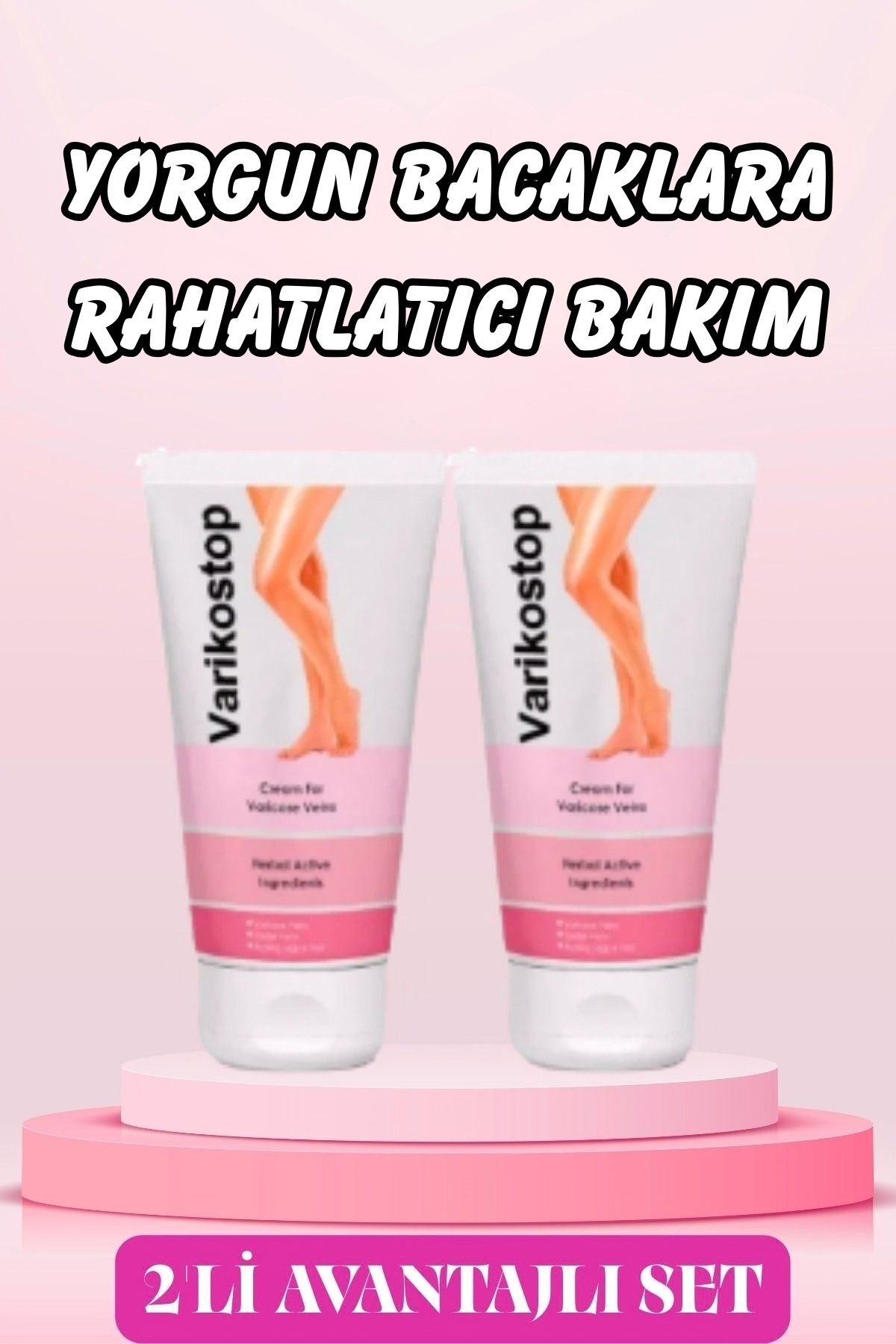 Varikostop Cream Yorgun Bacaklara Rahatlatıcı Bakım Kremi 50 ML X 2 Adet