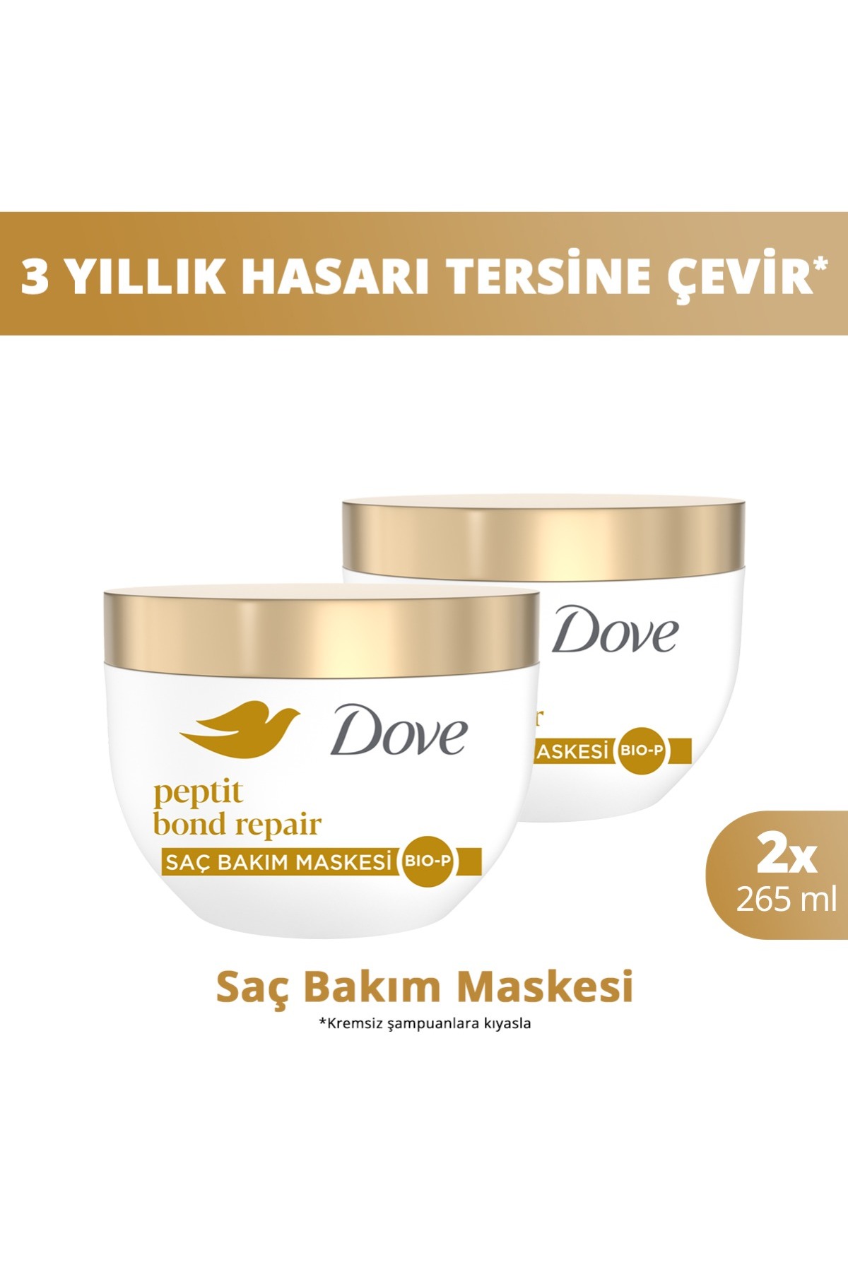 Dove Saç Bakım Maskesi Peptit Bond Repair 265 ml x2