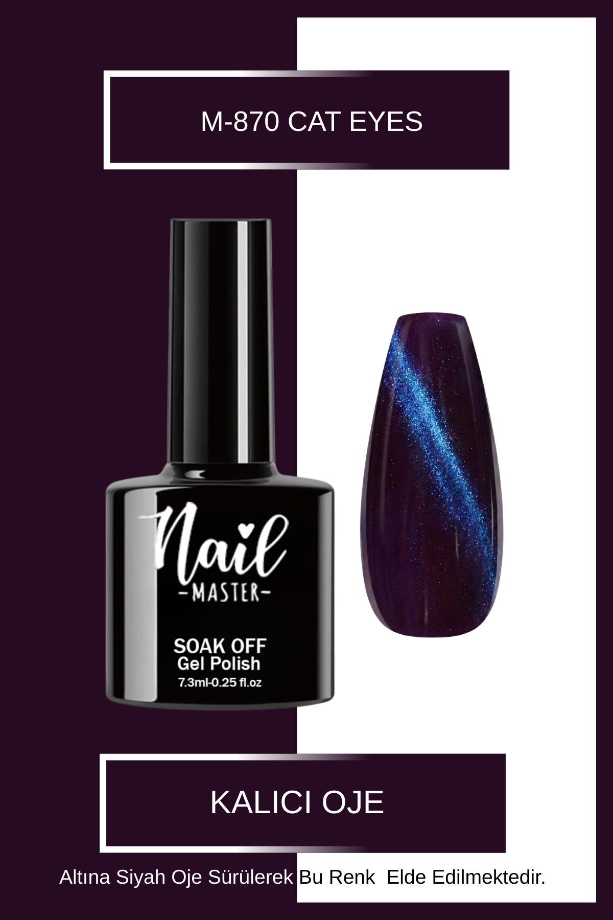 Nail Master M870 Kalıcı Oje 7,3ml Cat Eyes