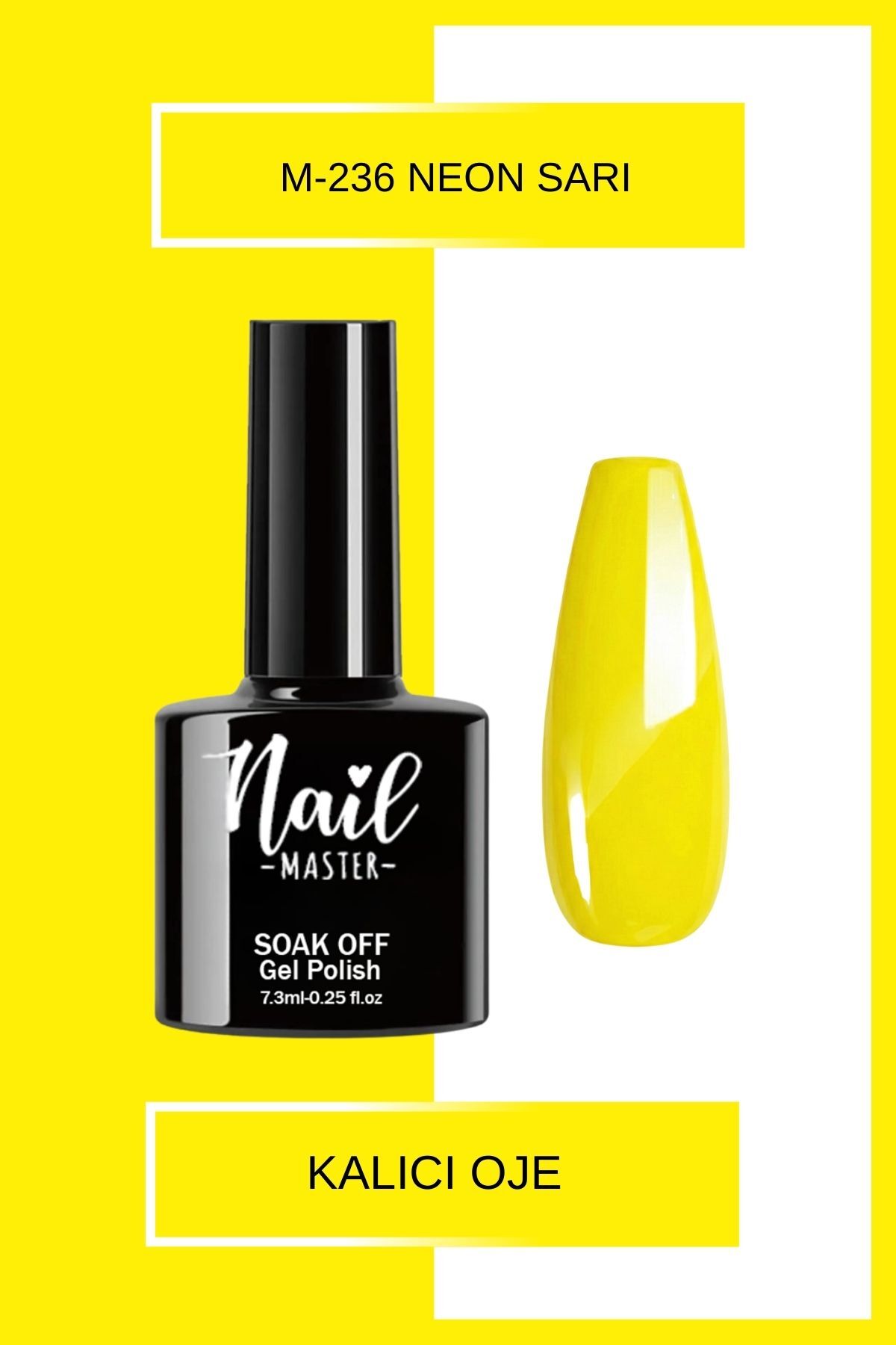 Nail Master M236 Kalıcı Oje 7,3ml Neon Sarı