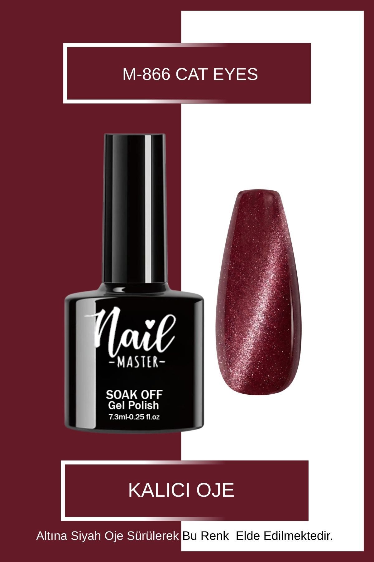 Nail Master M866 Kalıcı Oje 7,3ml Cat Eyes