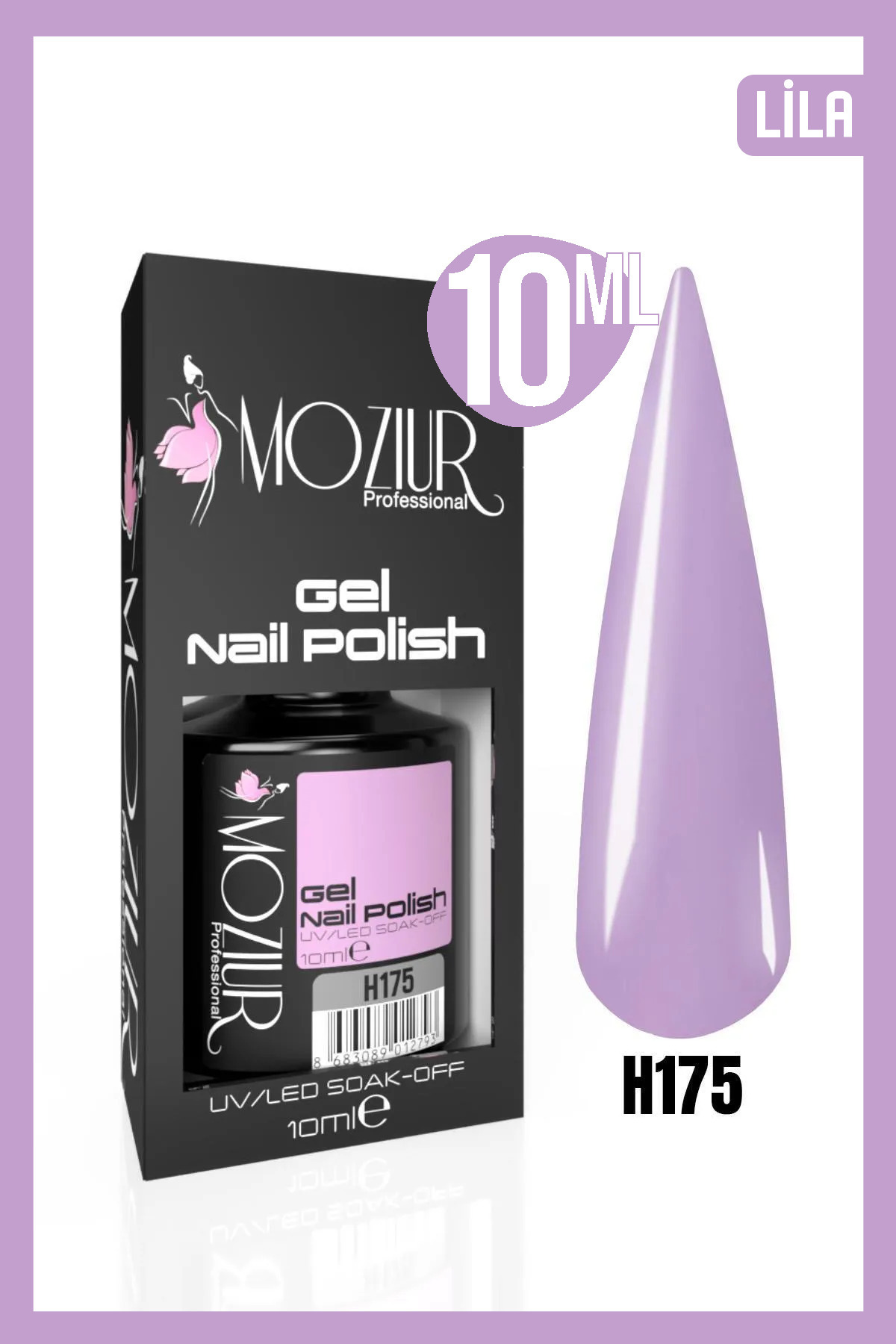 MOZIUR Kalıcı Oje Uv Led H175 (MOR SERİSİ) 10ml