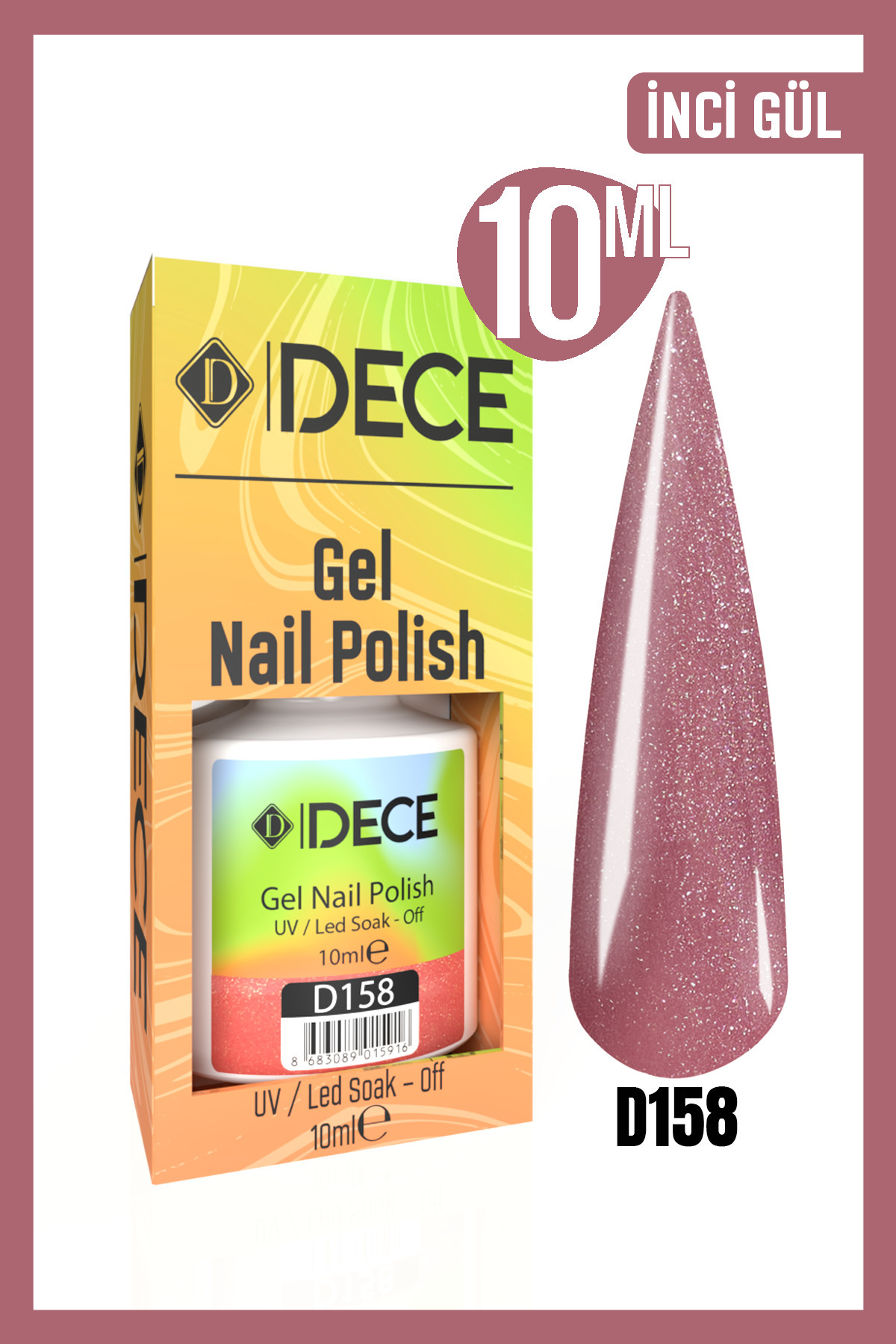d dece Dece Kalıcı Oje Uv Led D158 (IŞILTI SERİSİ) 10ml