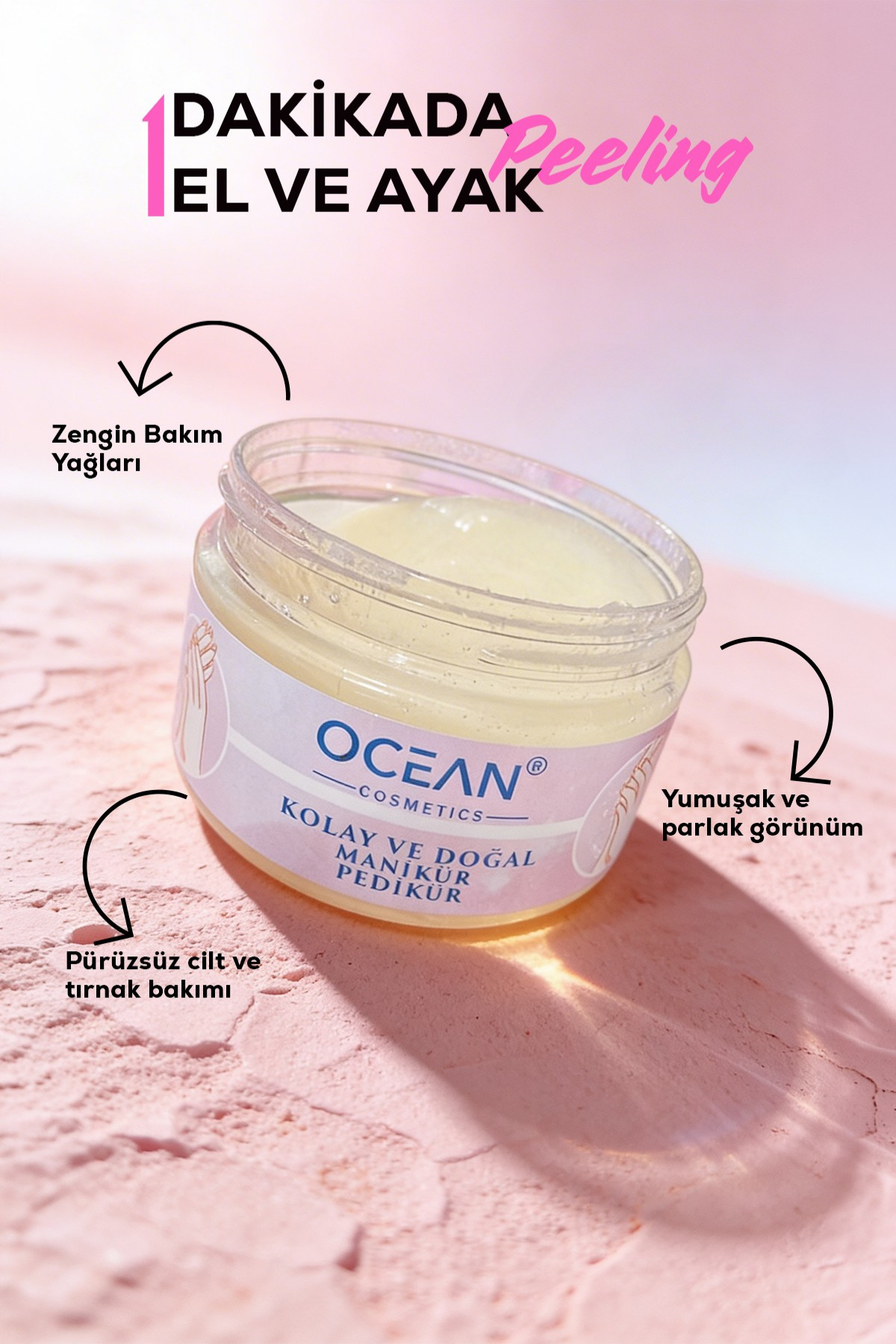 Ocean Kolay Ve Doğal Manikür&pedikür Peeling Tırnak Bakım Yağı 200gr