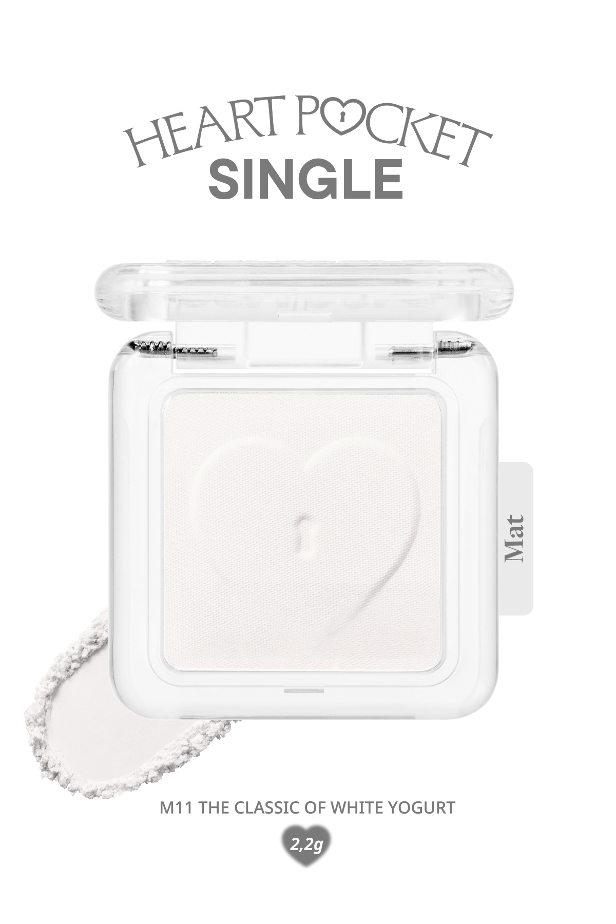 PERIPERA Kişiselleştirilebilir Mat Tekli Far Heart Pocket Single (M11 The Classic Of White Yogurt)