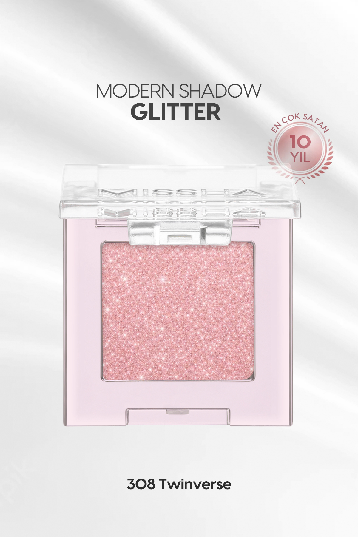 Missha Kalıcı, Topaklanma Yapmayan, Simli Tekli Far Modern Shadow Glitter (308 Twinverse)