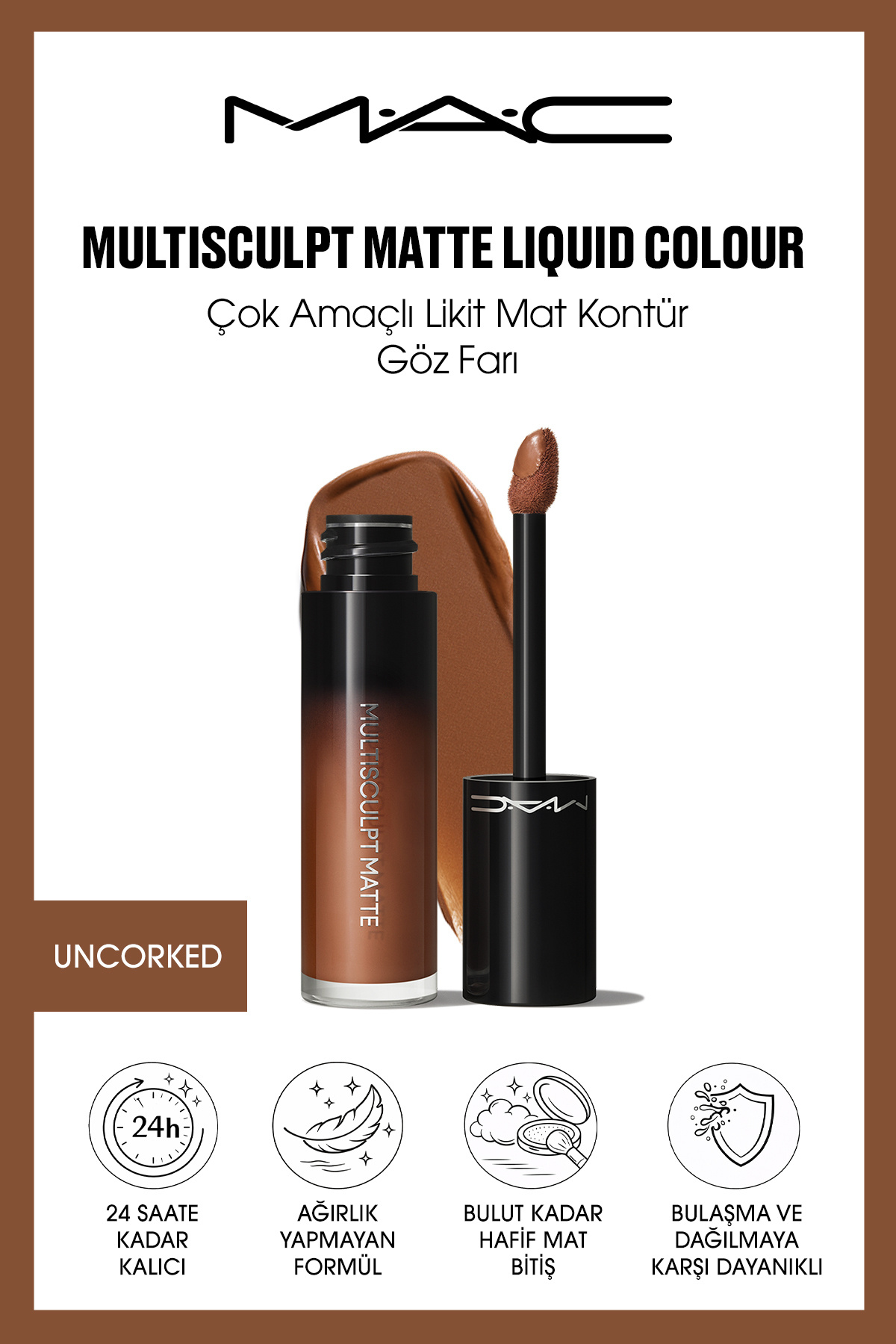 M.A.C MULTISCULPT MATTE LIQUID COLOUR Çok Amaçlı Likit Mat Kontür ve Göz Farı - Uncorked