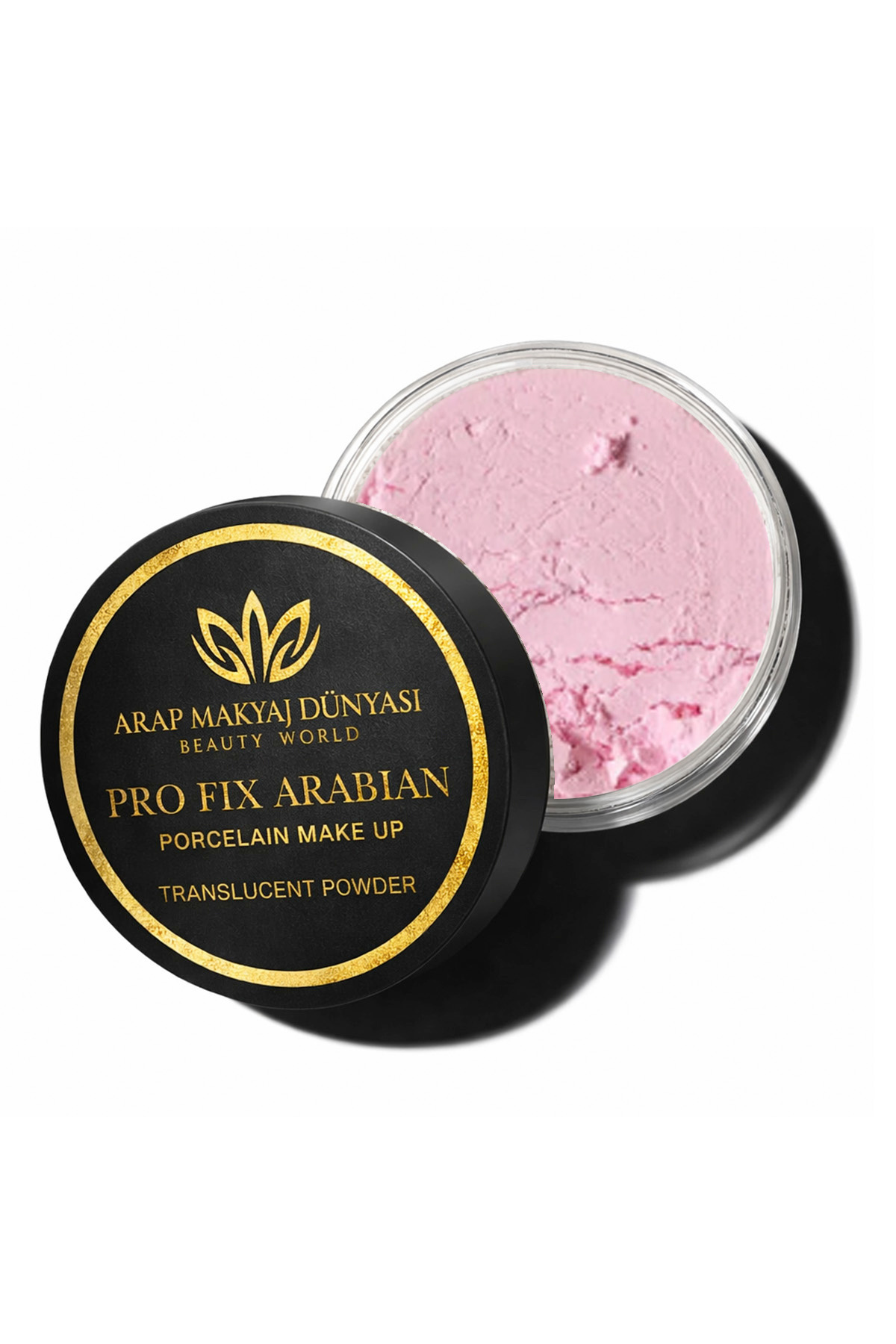 Arap Makyaj Dünyası PRO FIX ARABIAN Porcelain Make Up Transparan Pudra - Pembe
