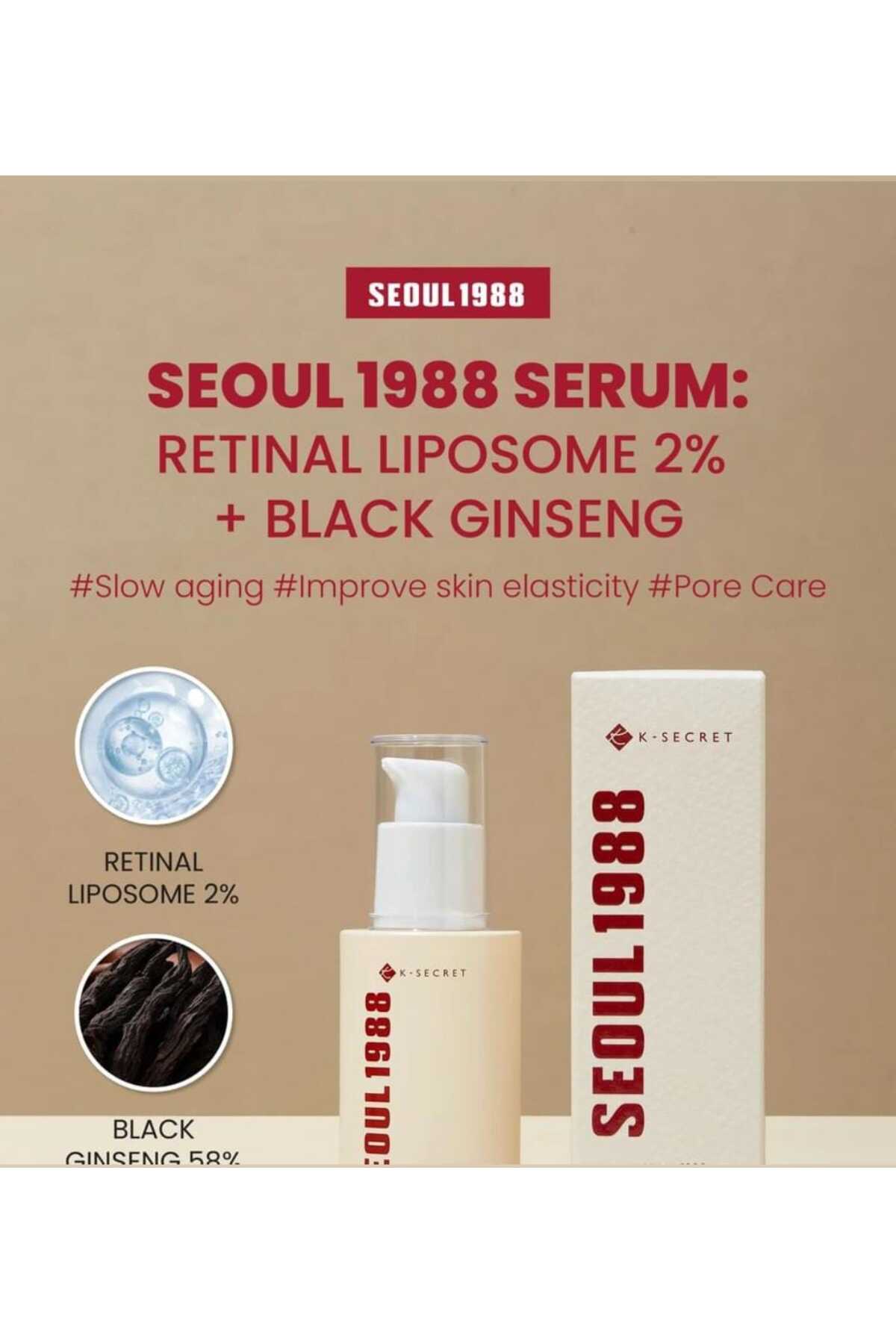 KSECRET SEOUL 1988 Serum : Retinal Liposome 2% + Black Ginseng 30 ml