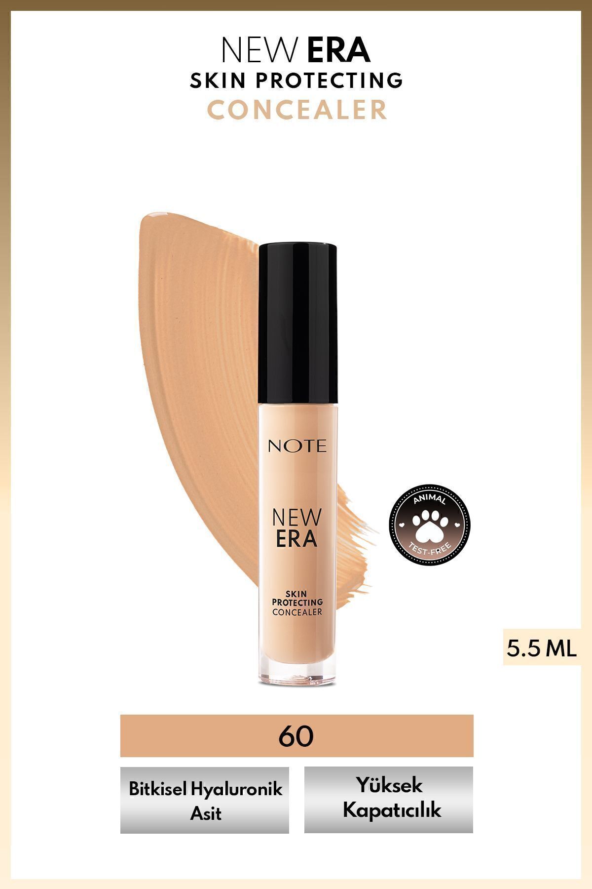 NOTE New Era Skin Protecting Concealer Nemli Bitişli Göz Altı Kapatıcısı - 60 Deep Beige