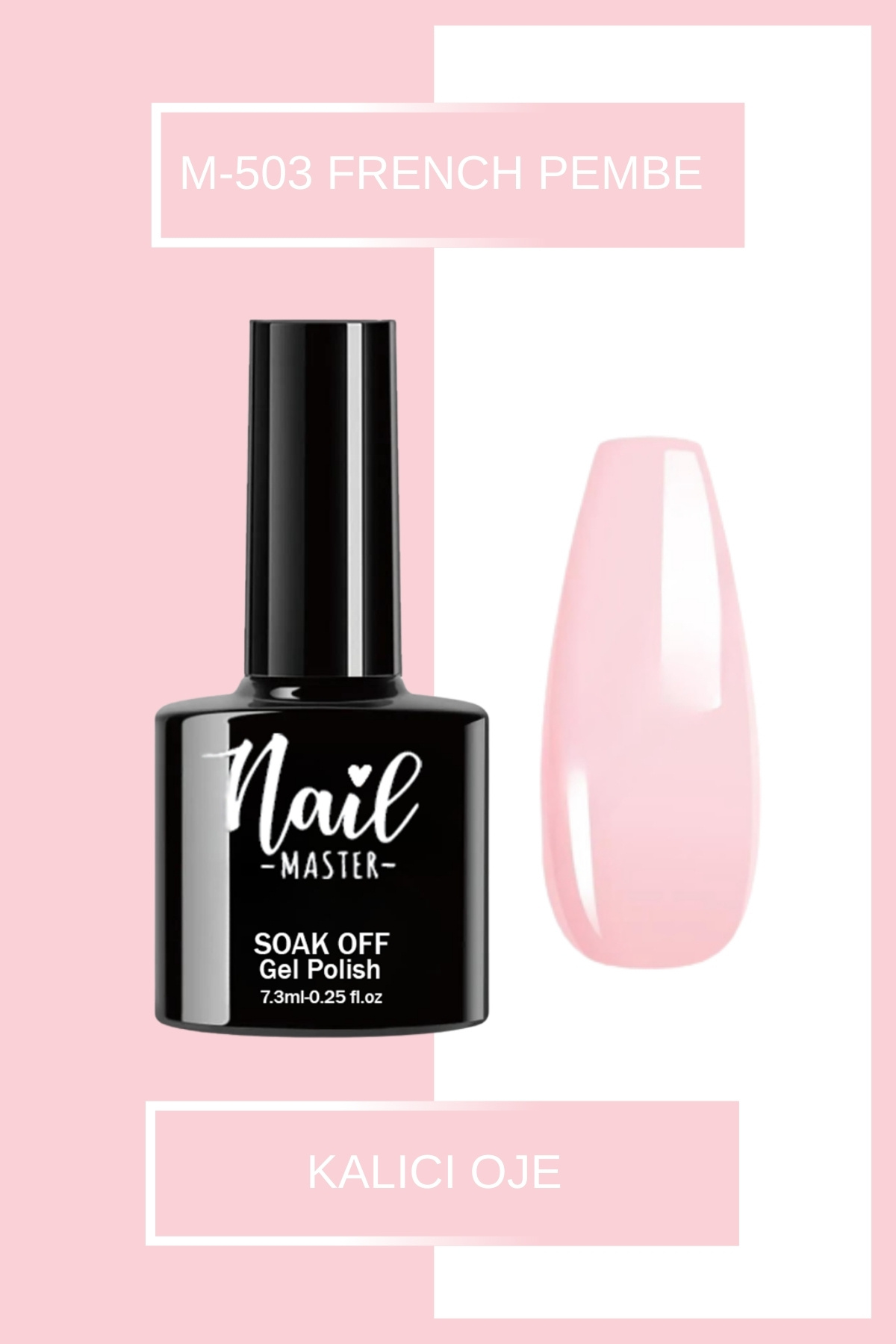 Nail Master M503 Kalıcı Oje 7,3ml French Pembesi