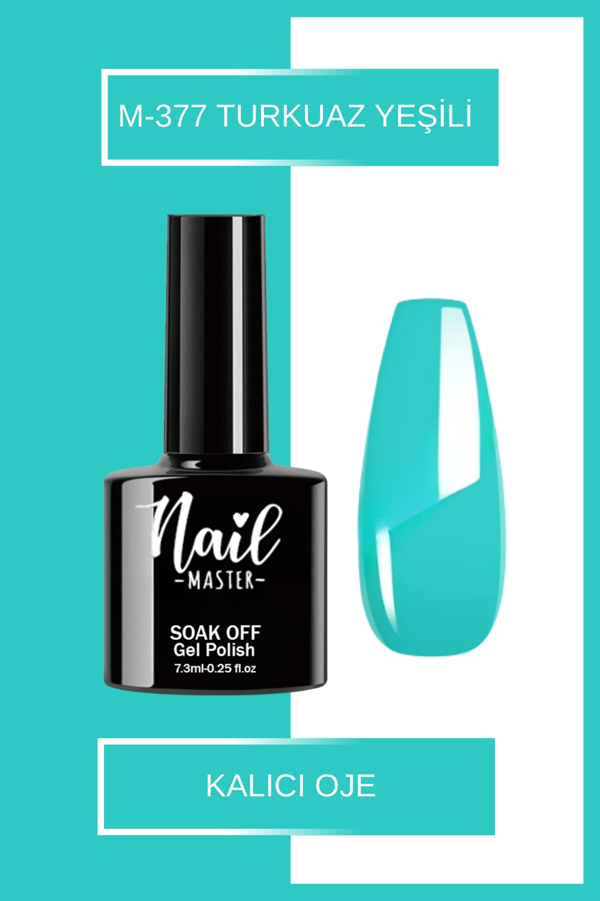 Nail Master M377 Kalıcı Oje 7,3ml Turkuaz Yeşili