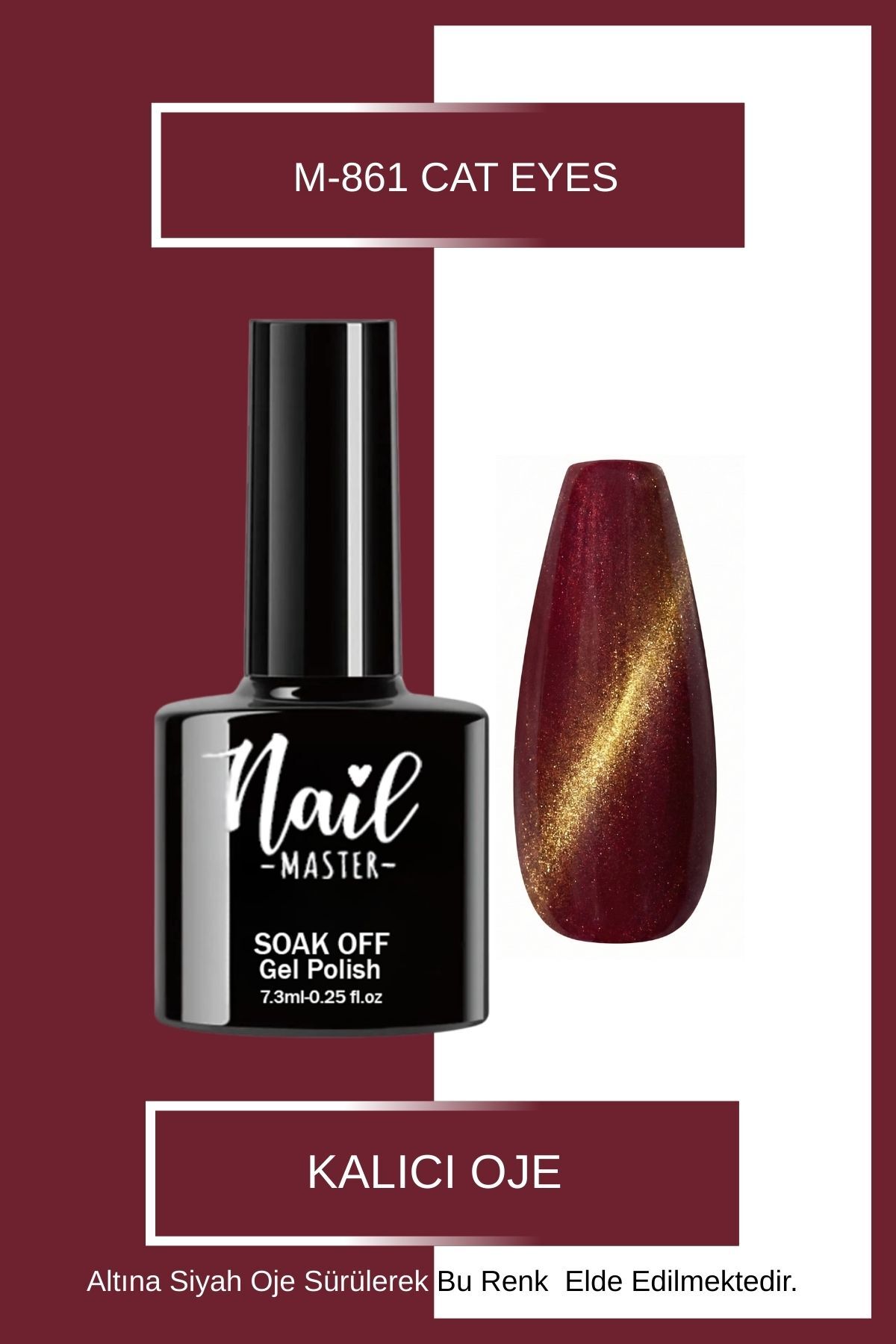 Nail Master M861 Kalıcı Oje 7,3ml Cat Eyes
