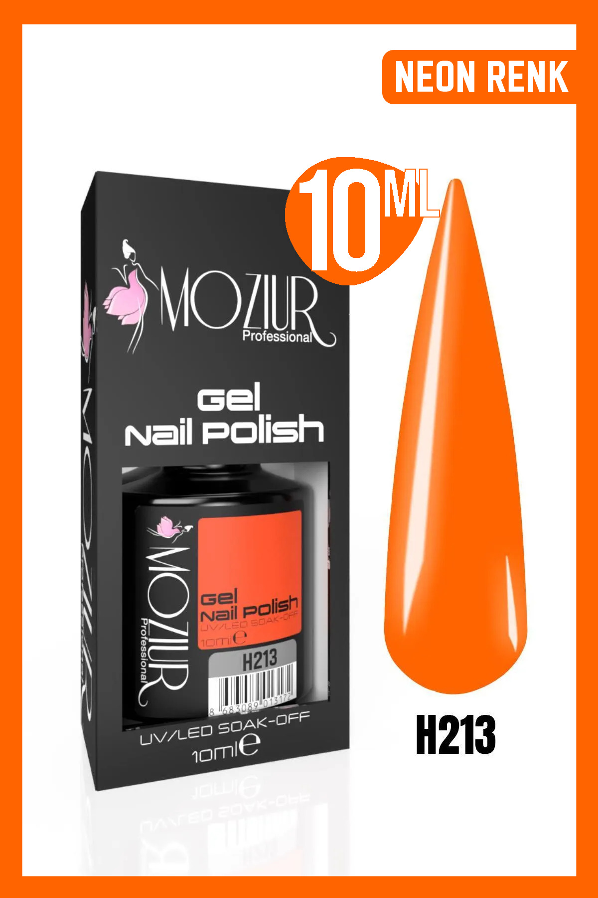 MOZIUR Kalıcı Oje Uv Led H213 (NEON SERİSİ) 10ml