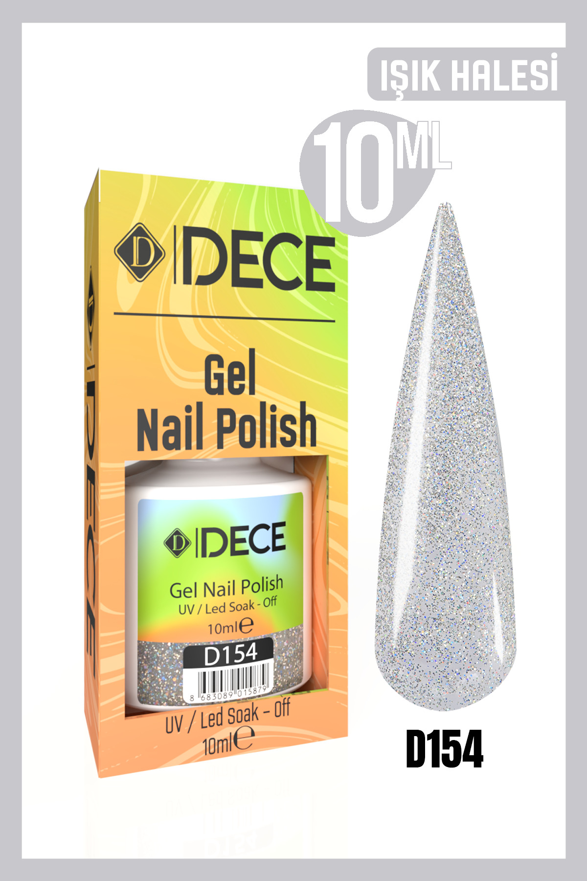 d dece Kalıcı Oje Uv Led D154 (SİMLİ SERİ) 10ml