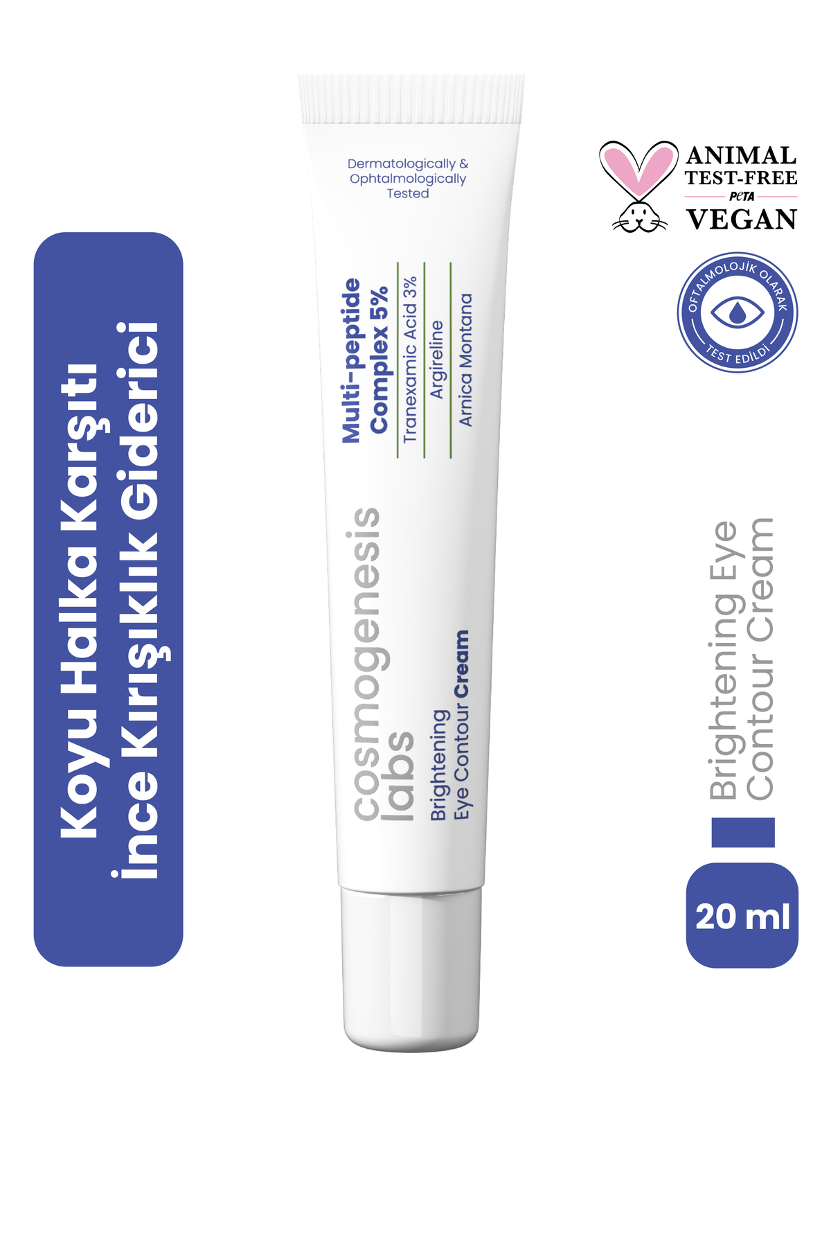 Cosmogenesis Labs Göz Altı Aydınlatıcı Krem 20ml - Koyu Halka Ve Şişlik Karşıtı Nemlendirici Vegan (Tranexamc Acid)