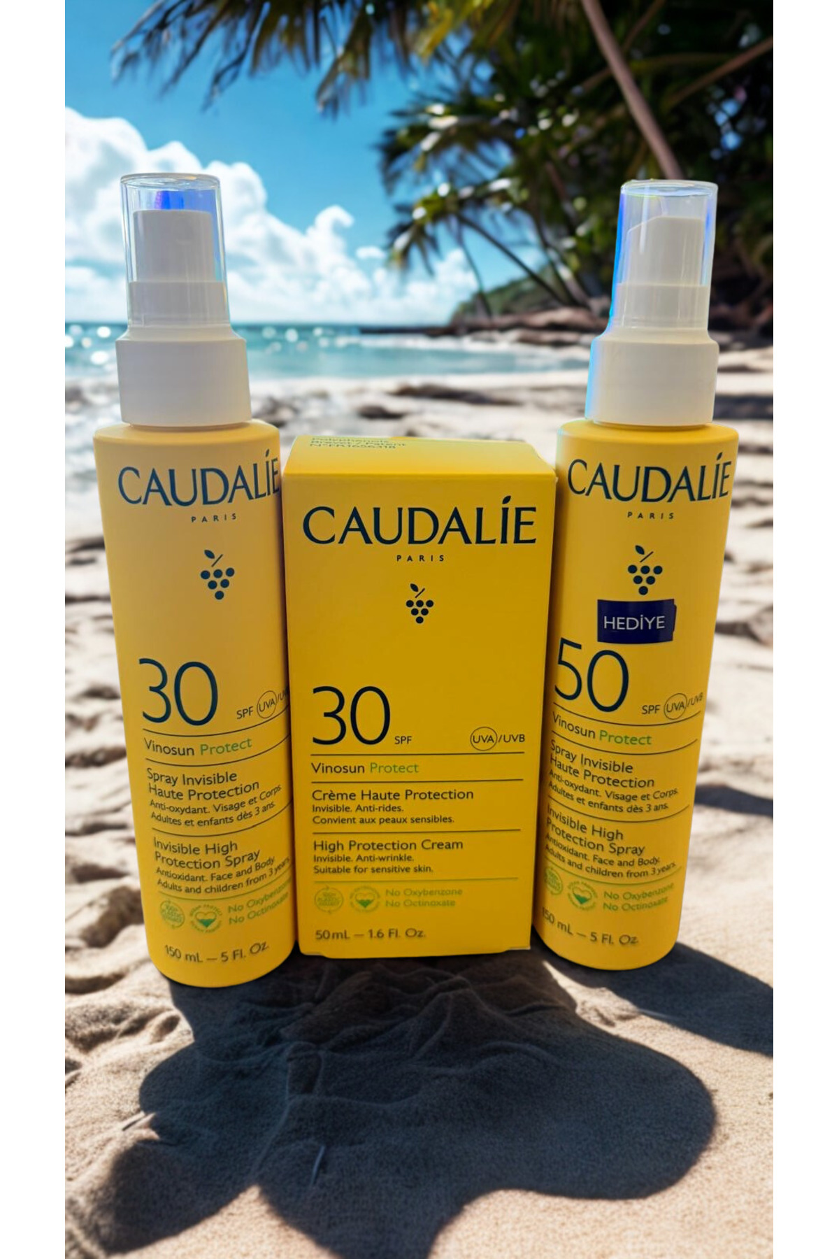Caudalie HEDİYELİ YAZ SETİ 3 (vınosun 30 SPF sprey +vınosun 30 SPF cream+ vınosun 50 SPF sprey)