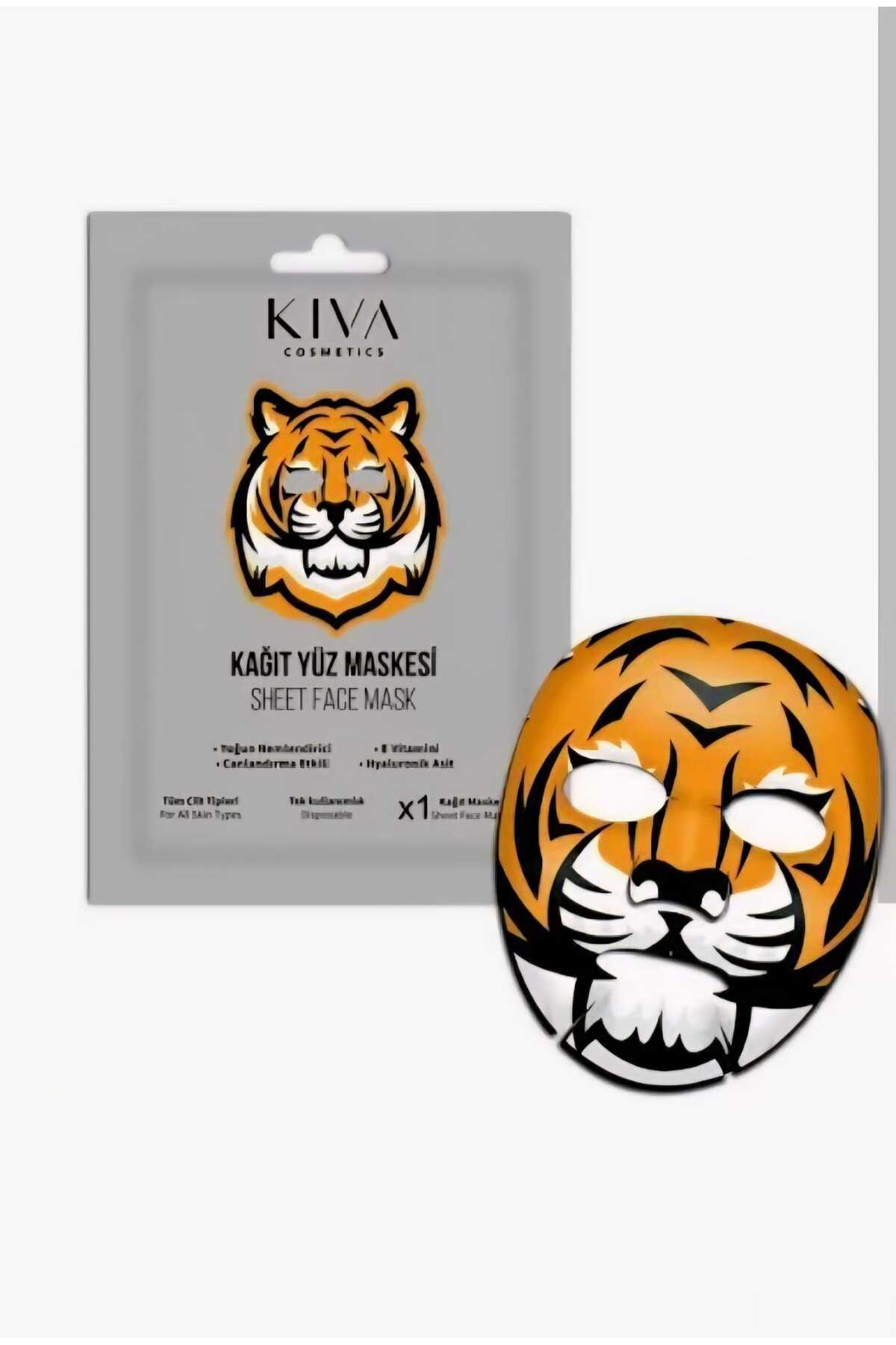Kiva Kaplan Kağıt Yüz Maskesi Nemlendirici Aydınlatıcı Sheet Face Mask Cilt Bakım Maskesi