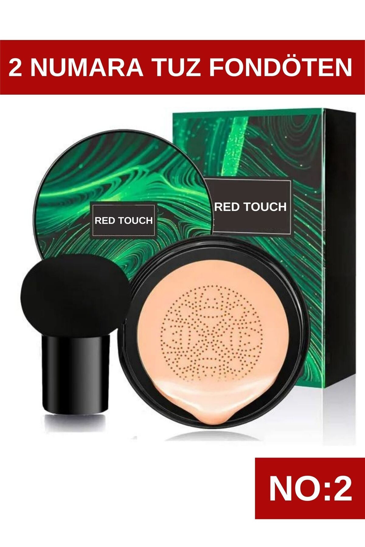 RED TOUCH Tuz Nemlendirici Fondöten NO:02