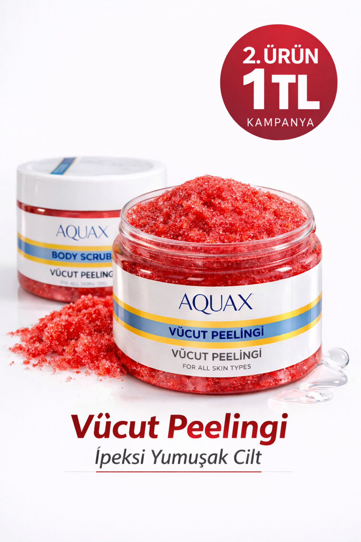 AquaX Scrub Arındırıcı Ve Nemlendirici Vücut Peelingi 250 ml - Cilt Temizliği Ve Nemlendirici Peeling