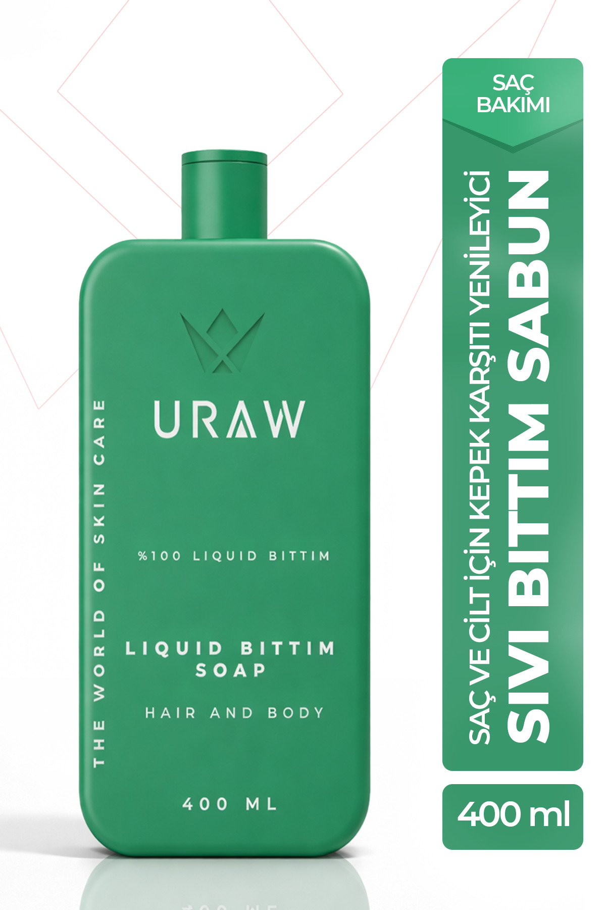 Uraw Sıvı Bıttım Sabunu | Saç Derisi Arındırıcı & Kepek Karşıtı Şampuan 400 ml