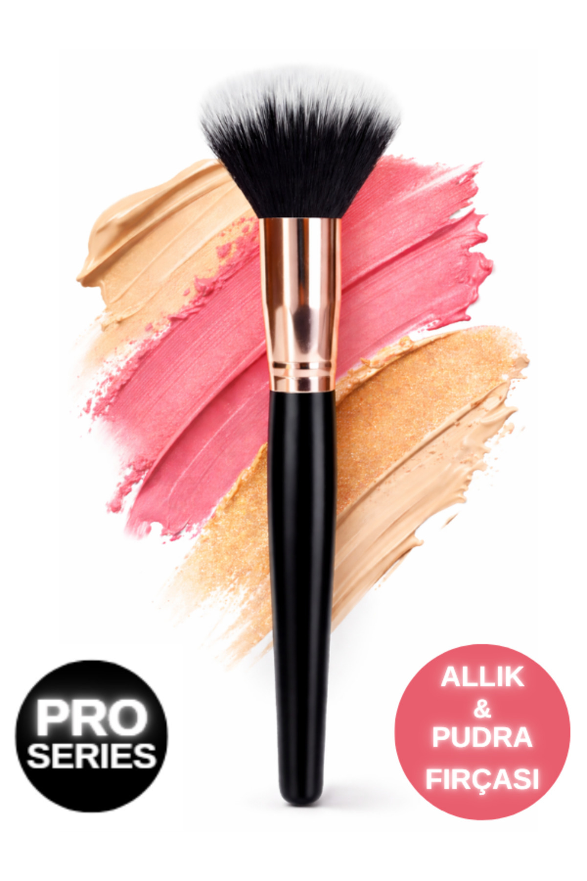 SheMask Makyaj Fırçası Allık Fırçası Pudra Fırçası Profesyonel Kabuki Makyaj Fırça Seti Ultra Yumuşak Yoğun