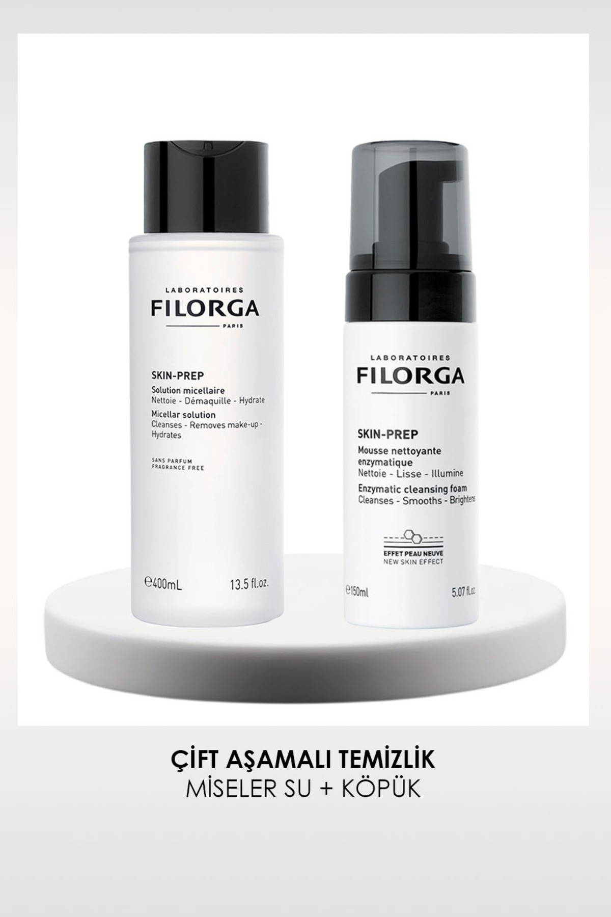 Filorga Skin Prep Enzimatik Köpük ve Miseler Su Set