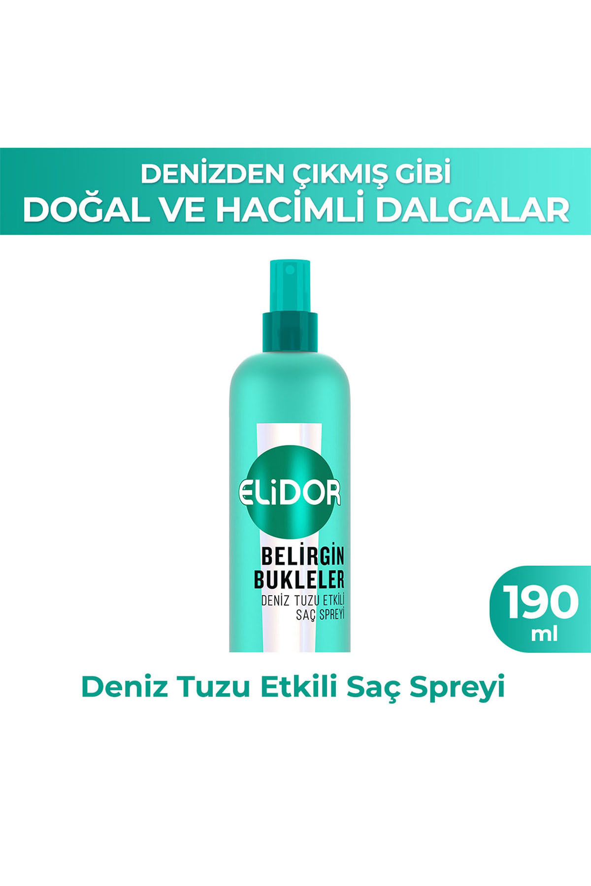 Elidor Deniz Tuzu Etkili Saç Spreyi Belirgin Bukleler 190 ml