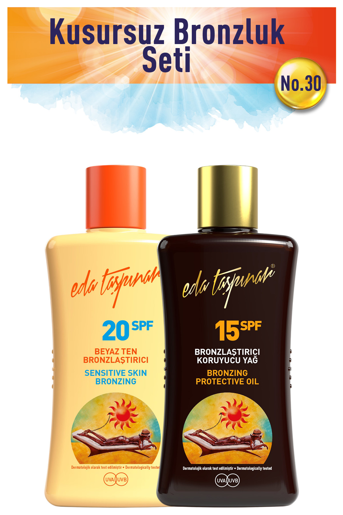 Eda Taşpınar Bronzlaştırıcı Koruyucu Yağ Spf15 200ml+ Beyaz Ten Bronzlaştırıcı 200ml