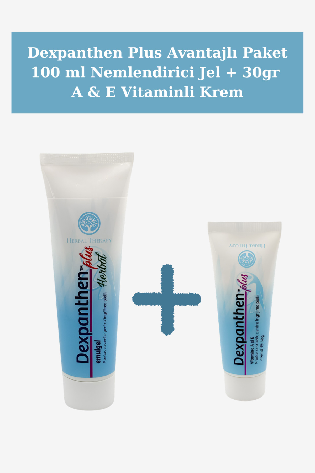 Herbal Therapy Gece & Gündüz Bakım Paketi - Dexpanthen Plus Su Bazlı 100ml ve Yoğun 30gr Kremi
