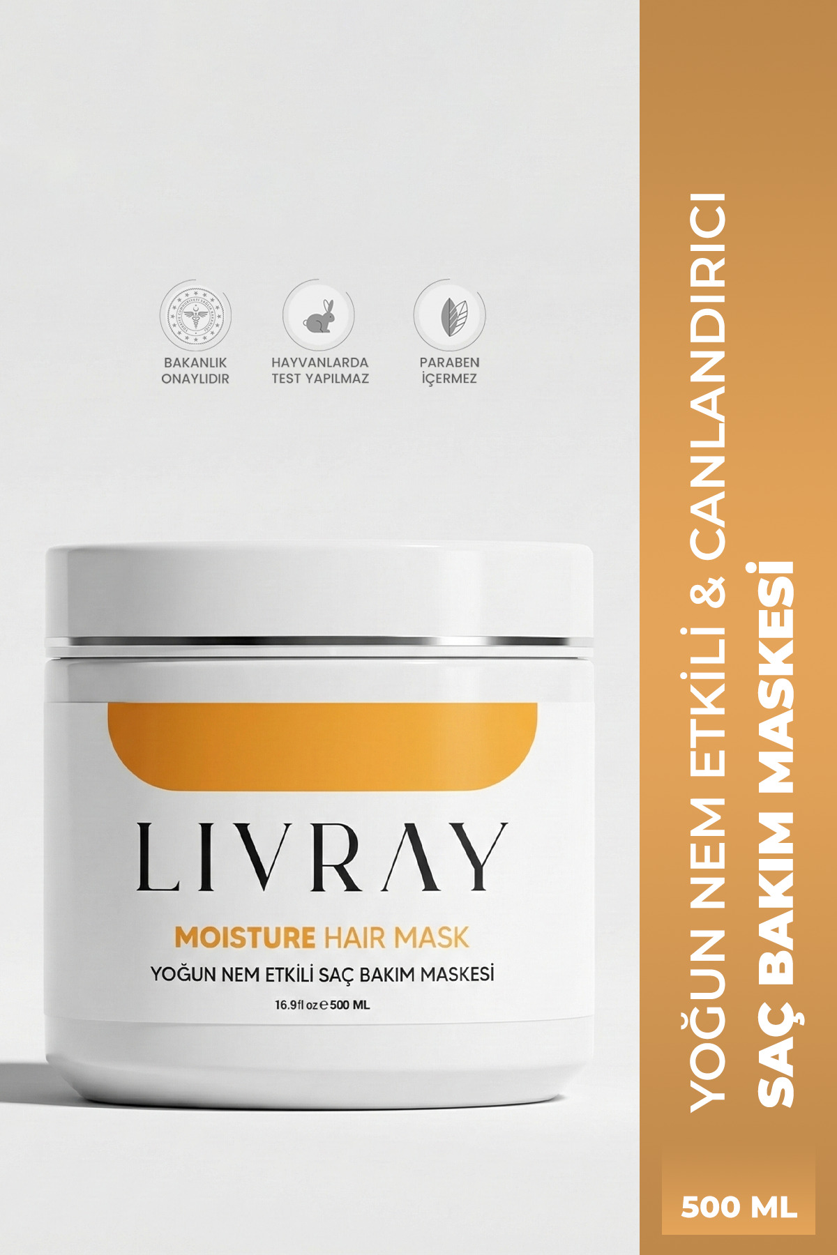 Livray Besleyici Ve Nemlendirici Saç Bakım Maskesi - Kuru Ve Kırılgan Saçlar Için (500 ML)