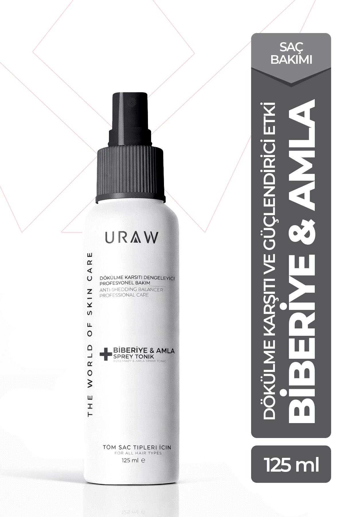 Uraw Biberiye & Amla Özlü Saç Toniği | Saç ve Saç Derisini Destekleyici Bakım 125 ml